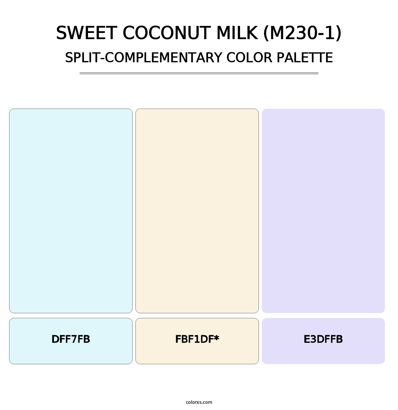 Sweet Coconut Milk (M230-1) - Split-Complementary Color Palette