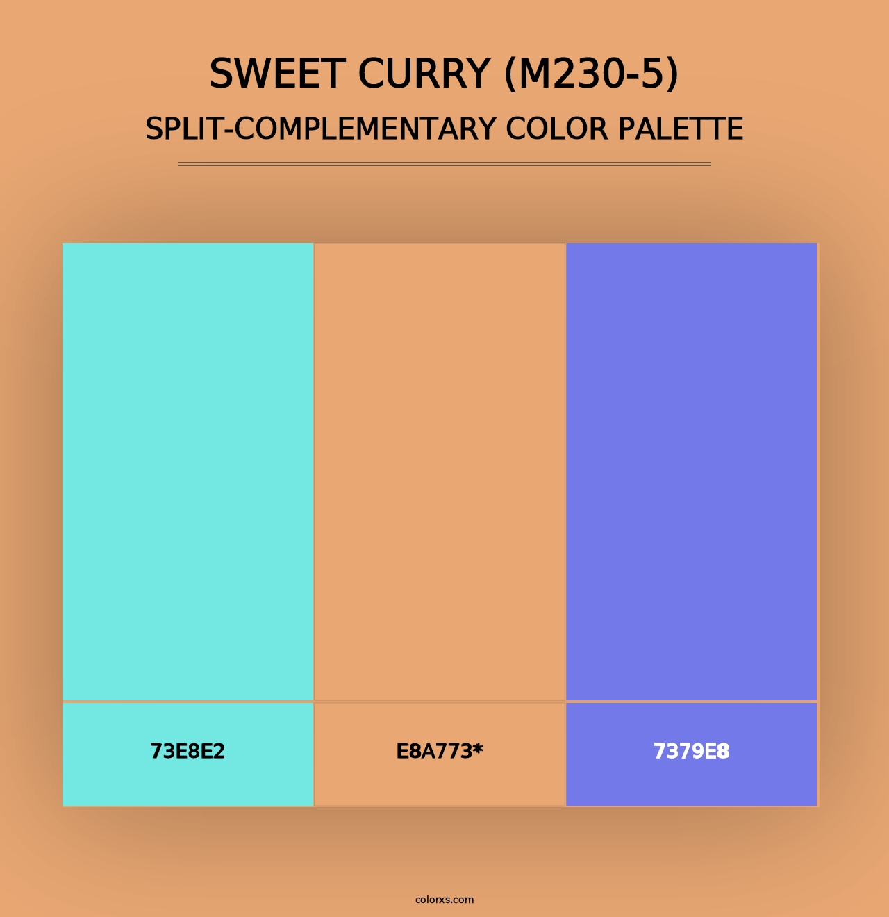 Sweet Curry (M230-5) - Split-Complementary Color Palette