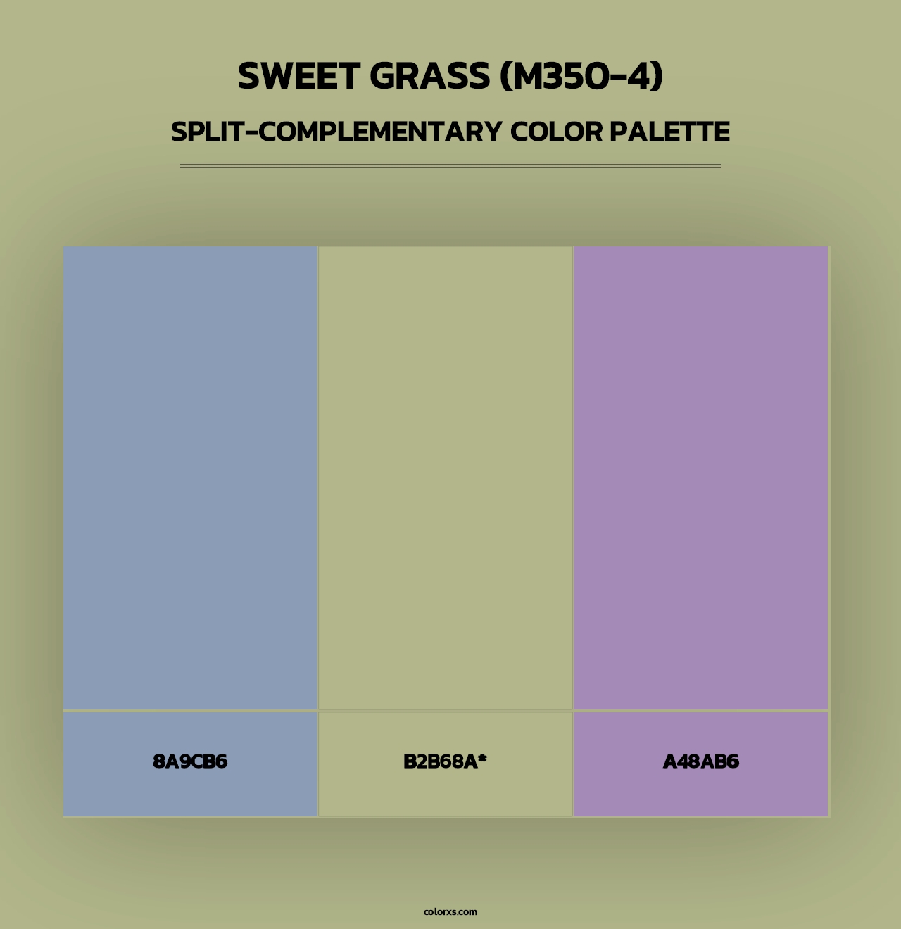 Sweet Grass (M350-4) - Split-Complementary Color Palette