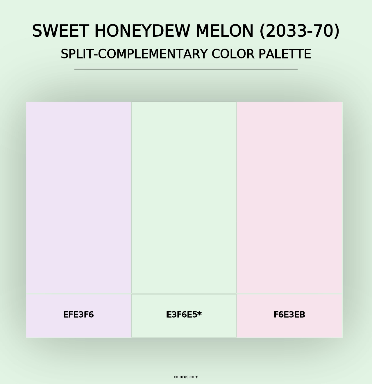 Sweet Honeydew Melon (2033-70) - Split-Complementary Color Palette