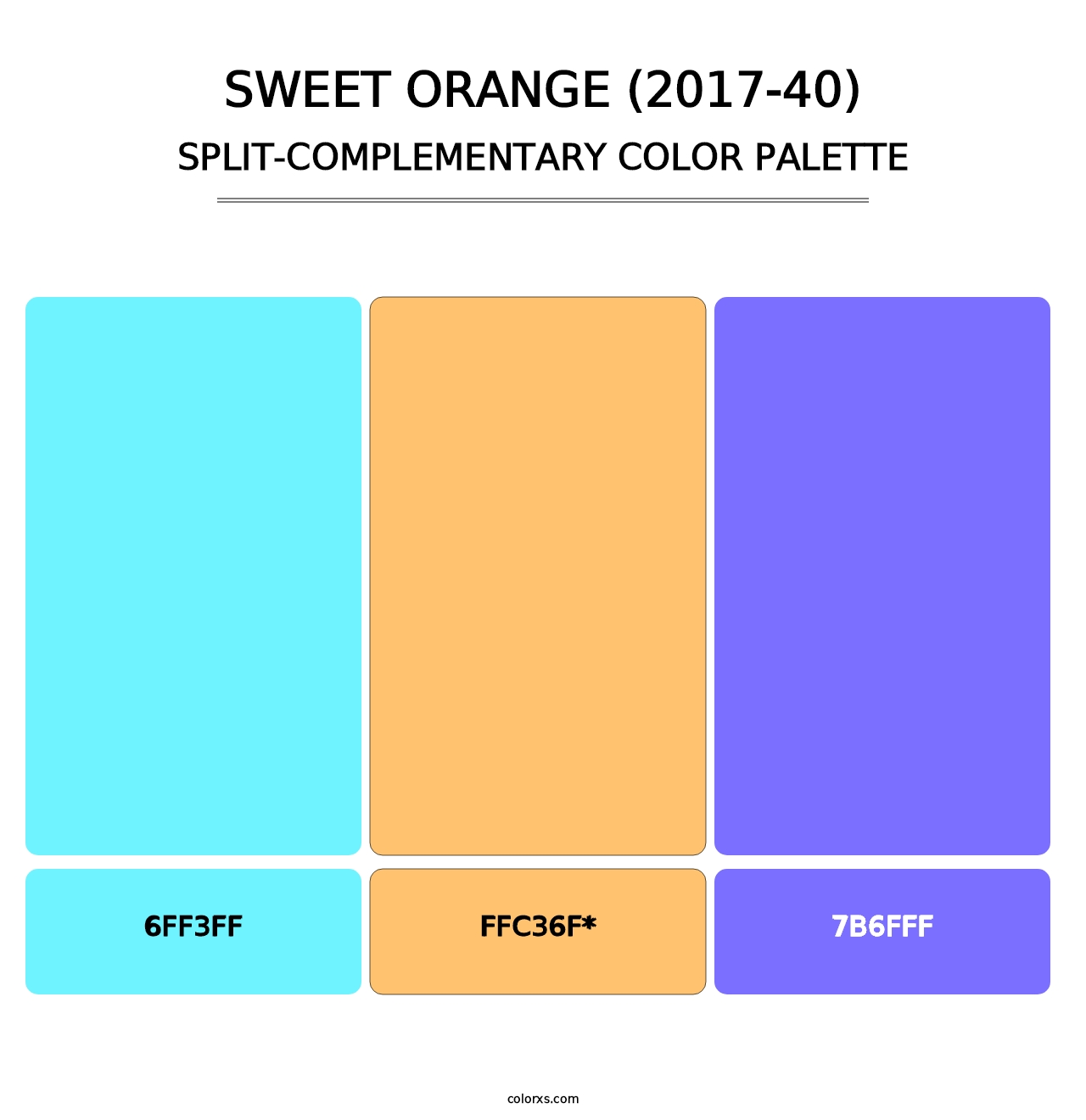 Sweet Orange (2017-40) - Split-Complementary Color Palette