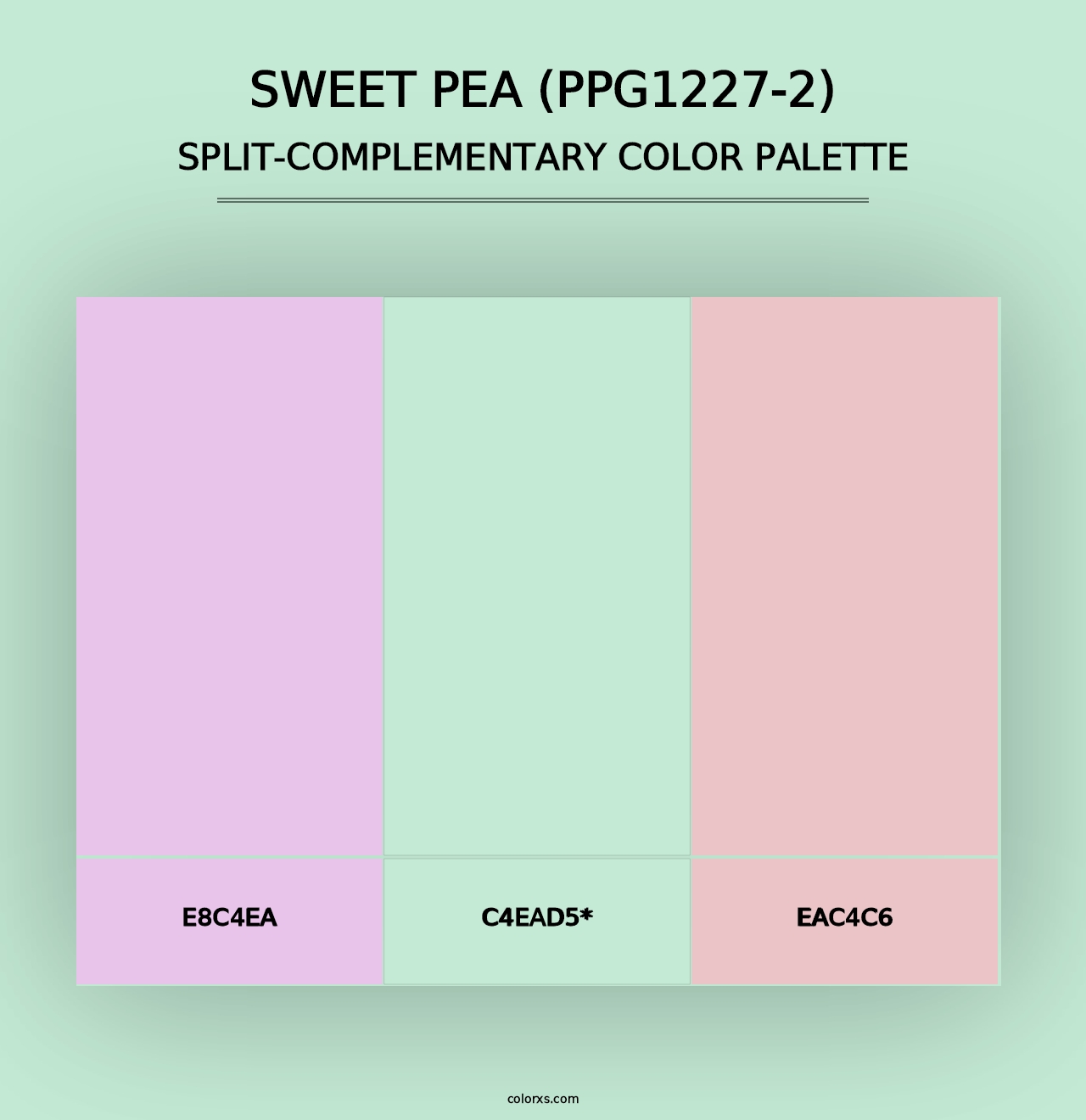 Sweet Pea (PPG1227-2) - Split-Complementary Color Palette