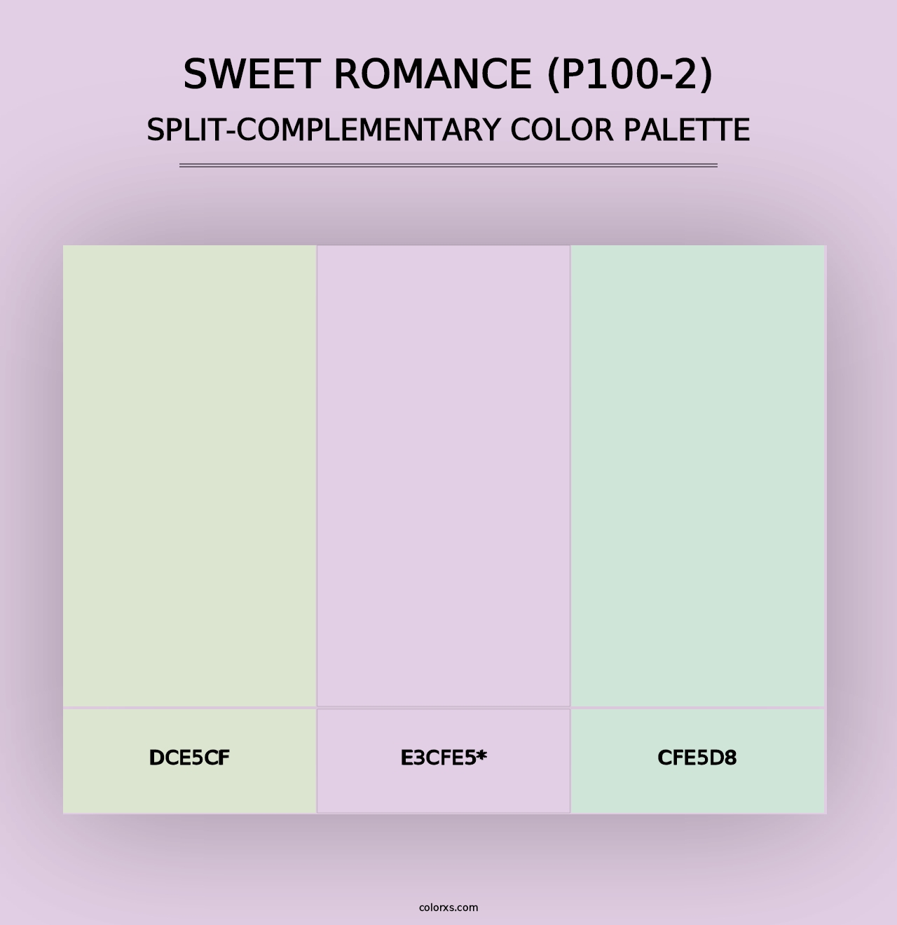 Sweet Romance (P100-2) - Split-Complementary Color Palette