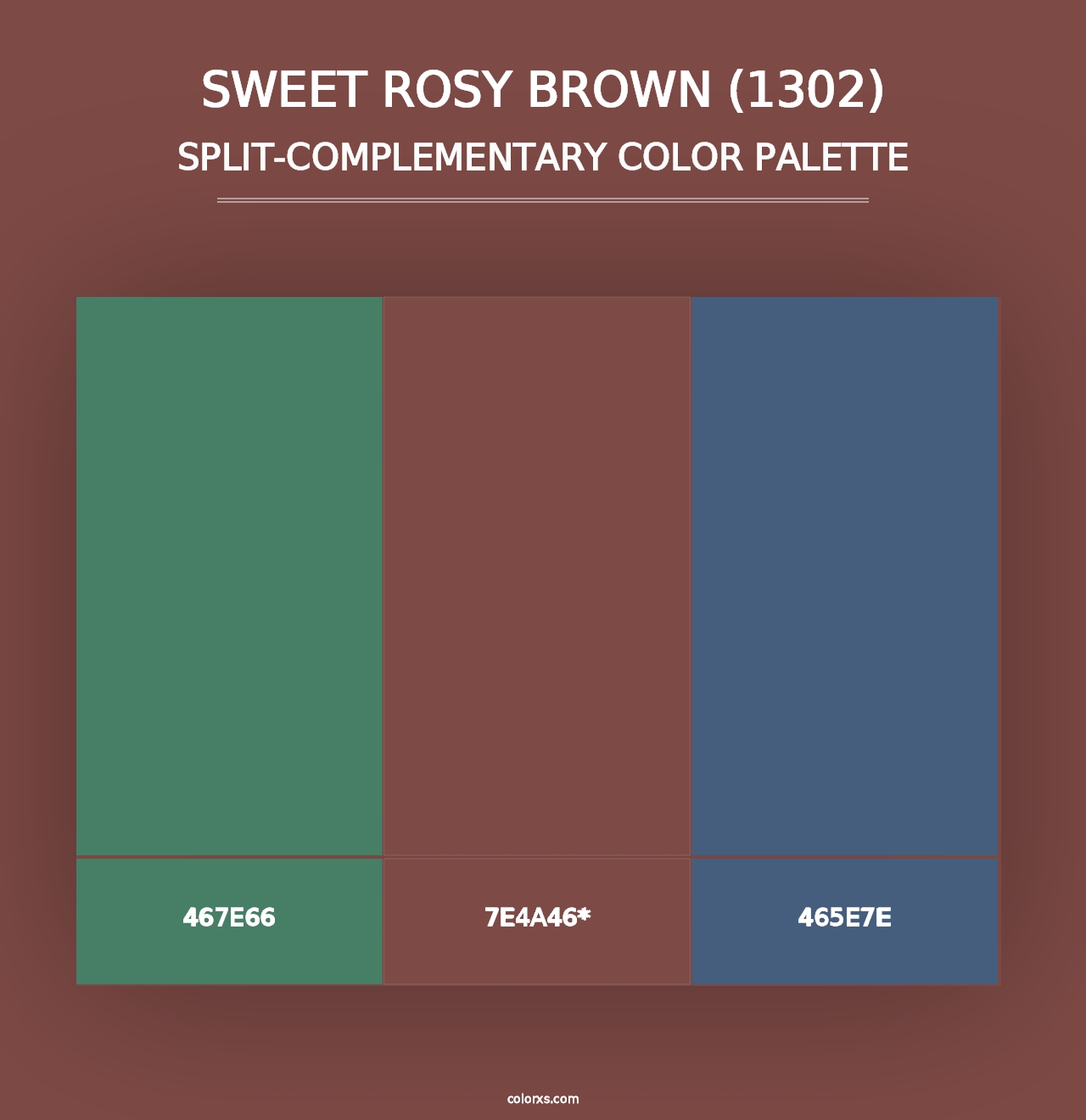 Sweet Rosy Brown (1302) - Split-Complementary Color Palette