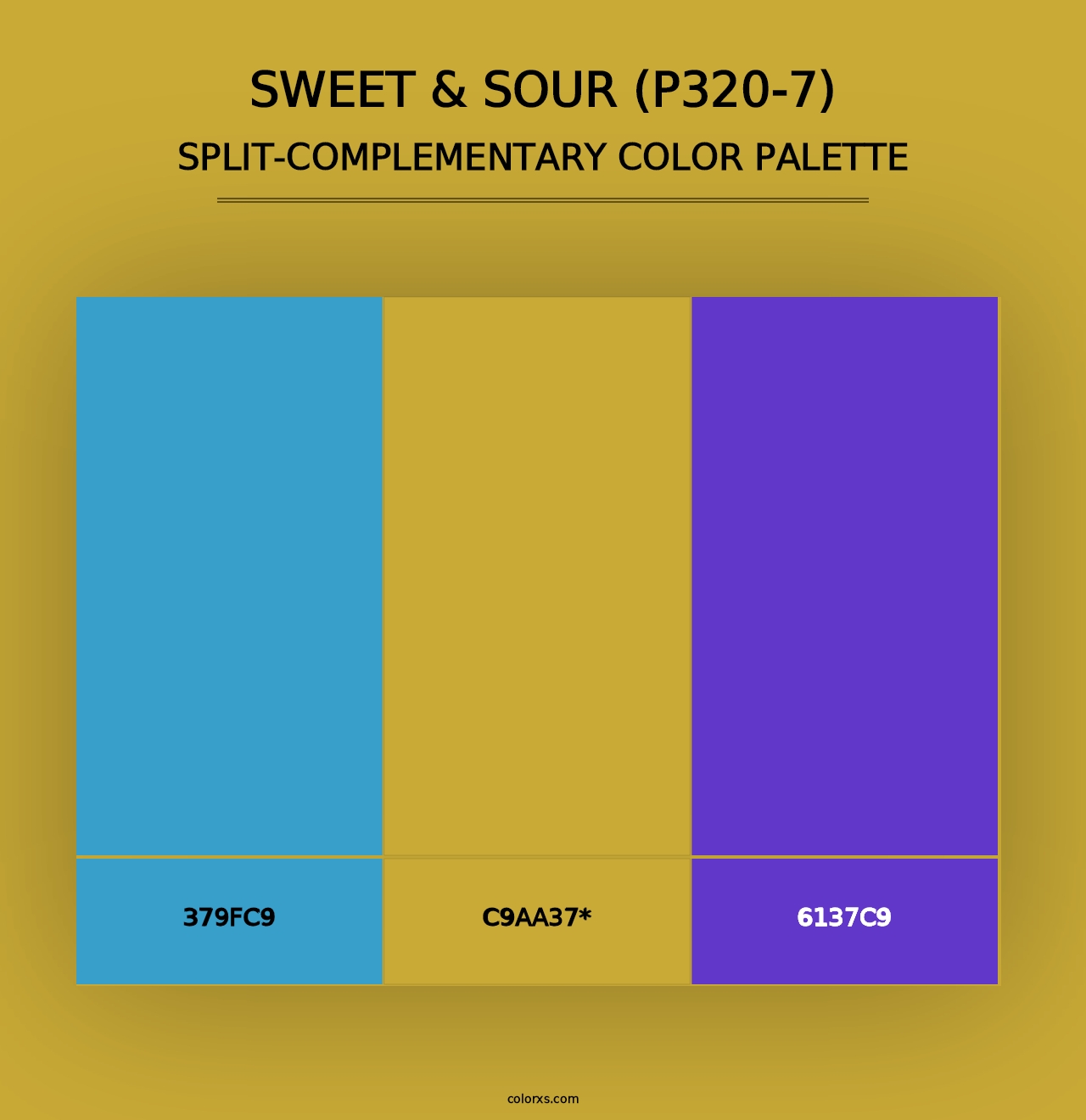 Sweet & Sour (P320-7) - Split-Complementary Color Palette