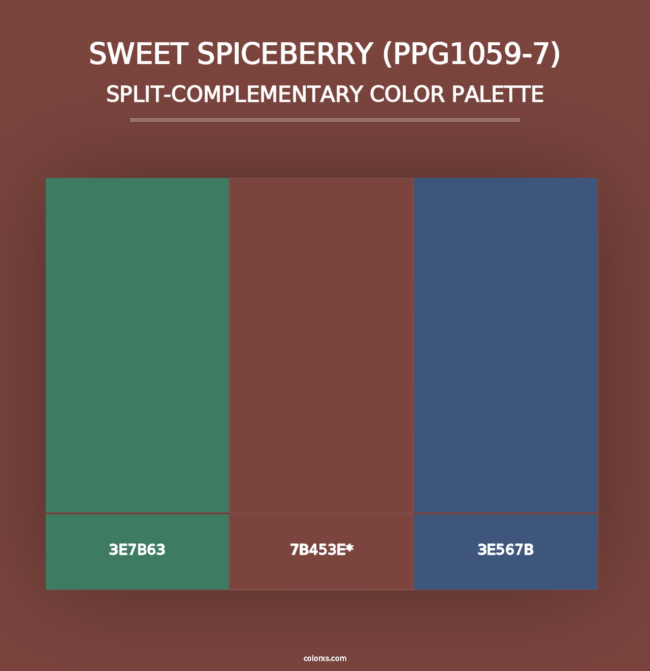 Sweet Spiceberry (PPG1059-7) - Split-Complementary Color Palette