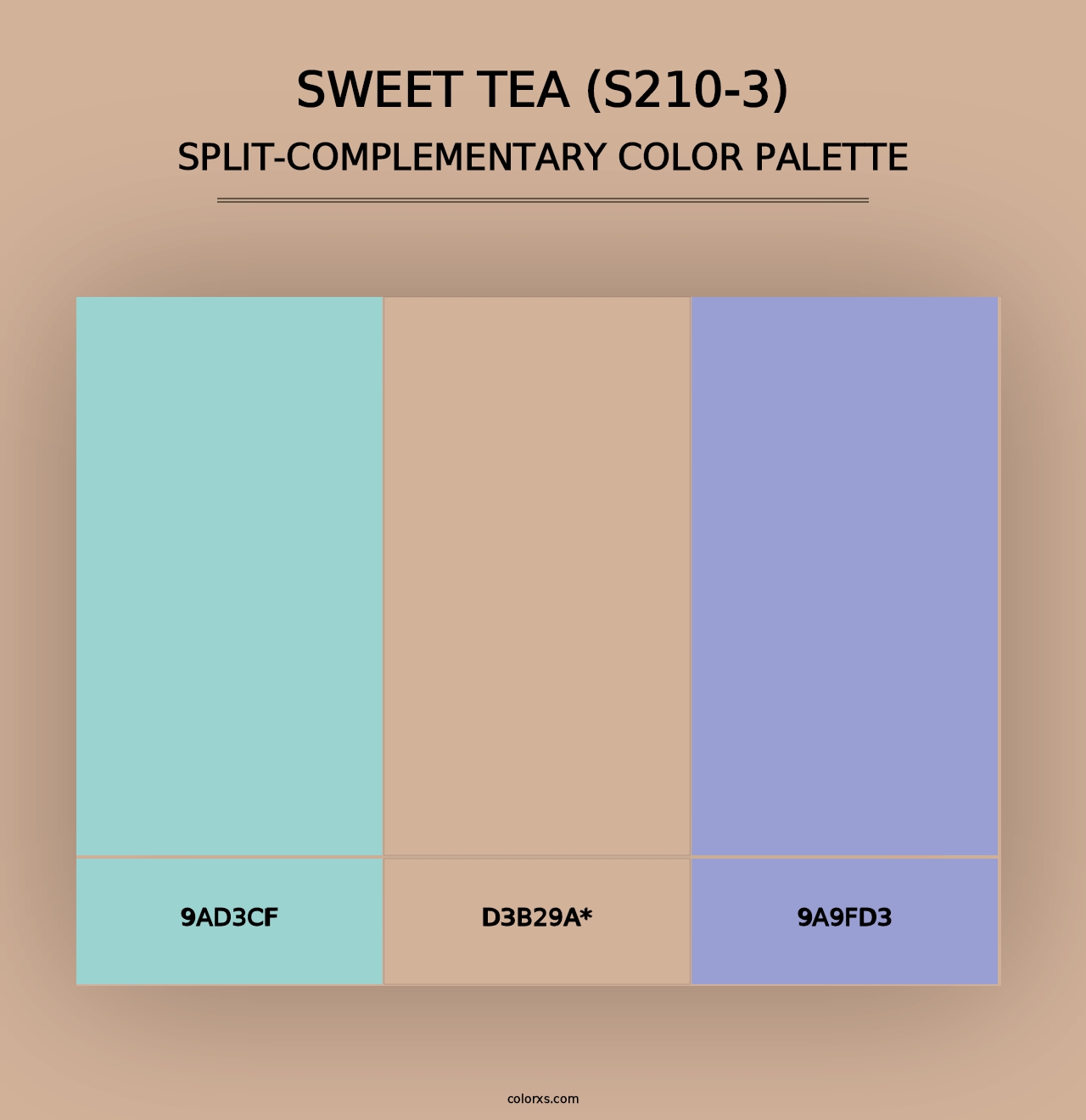 Sweet Tea (S210-3) - Split-Complementary Color Palette