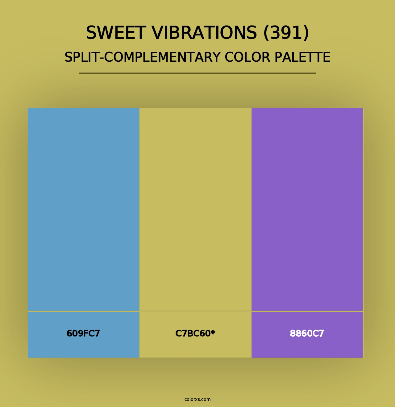 Sweet Vibrations (391) - Split-Complementary Color Palette