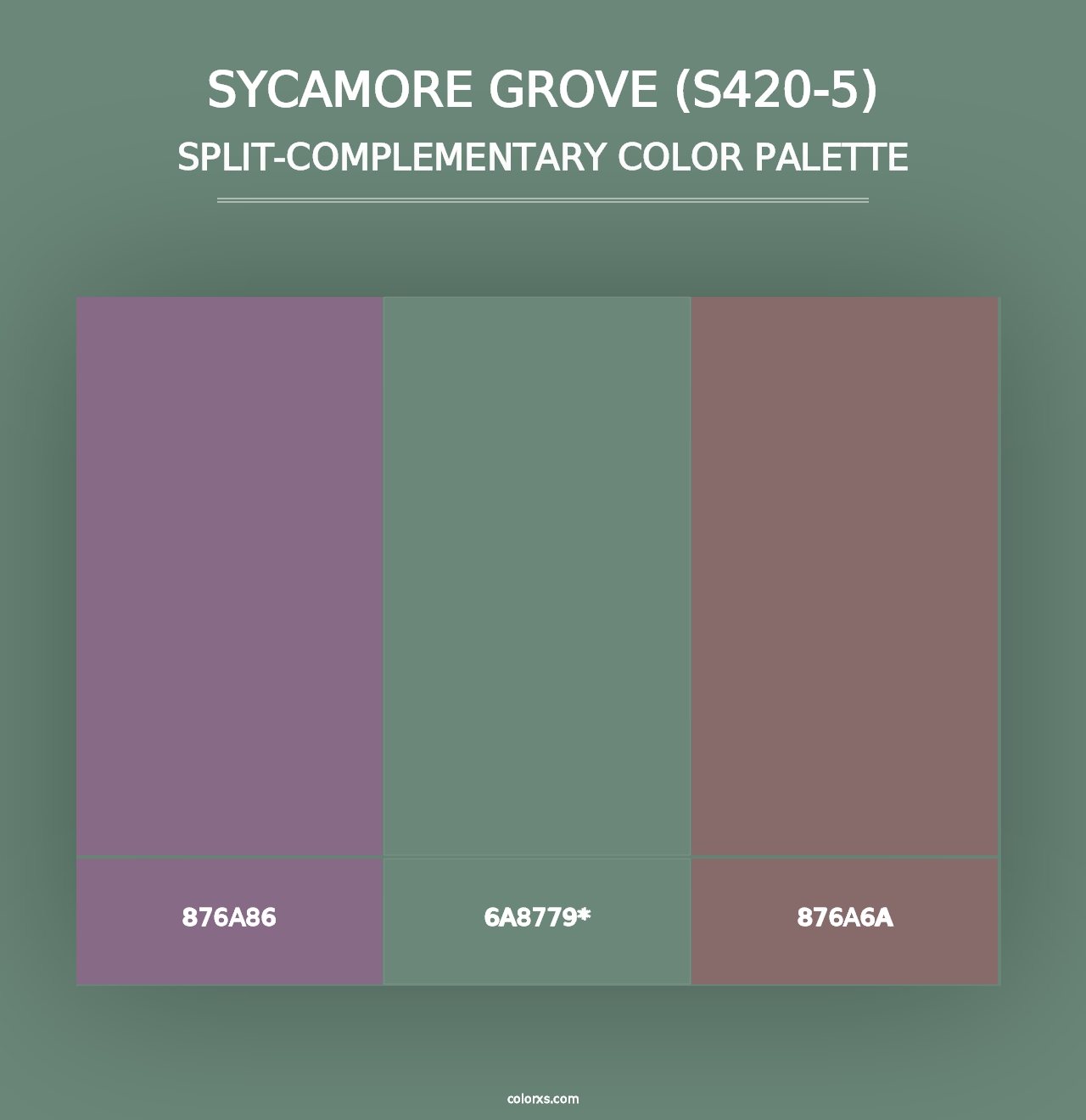 Sycamore Grove (S420-5) - Split-Complementary Color Palette