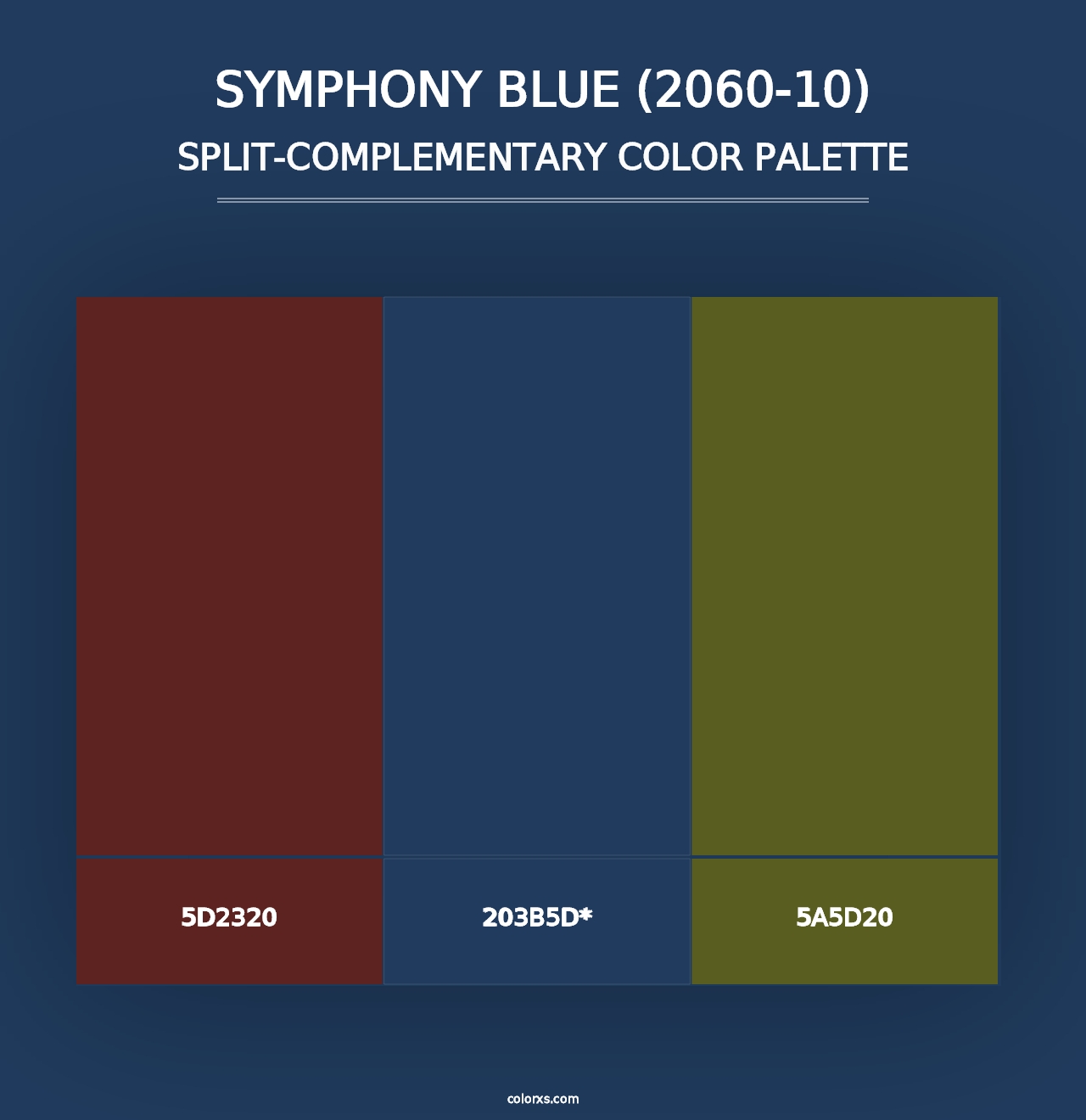 Symphony Blue (2060-10) - Split-Complementary Color Palette