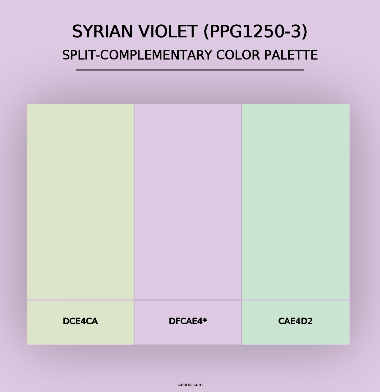 Syrian Violet (PPG1250-3) - Split-Complementary Color Palette