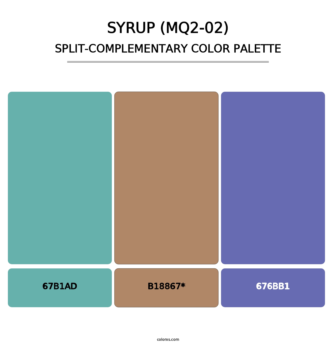 Syrup (MQ2-02) - Split-Complementary Color Palette