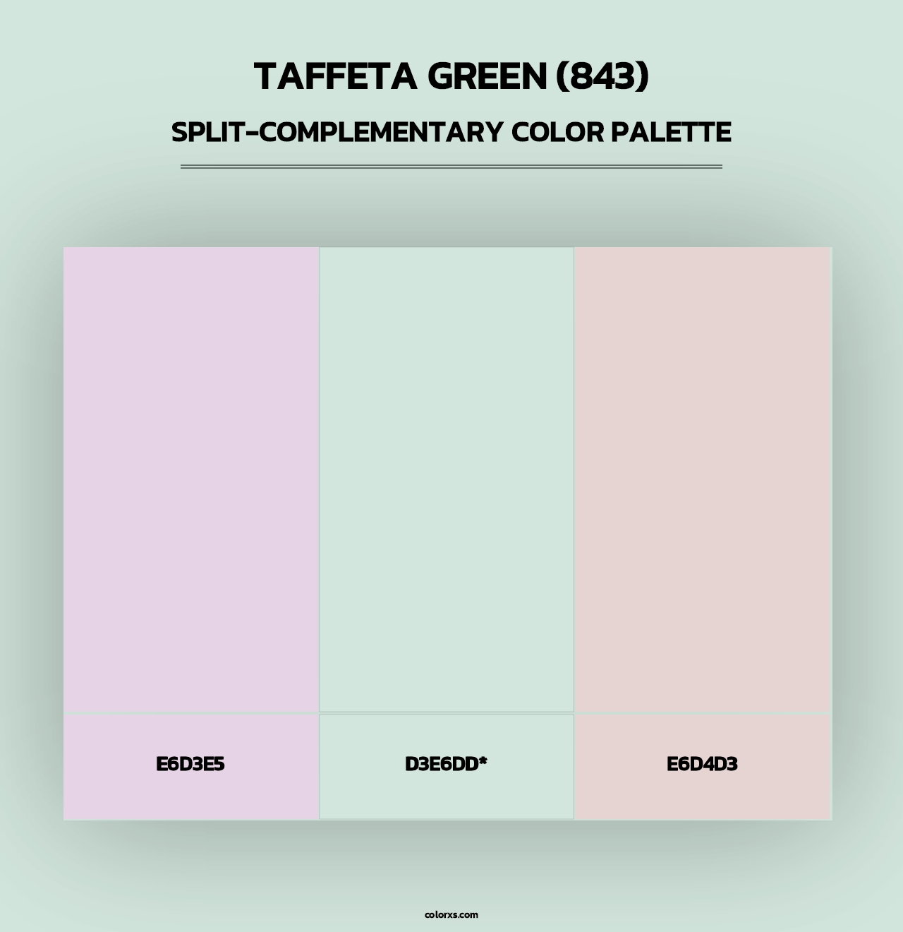 Taffeta Green (843) - Split-Complementary Color Palette