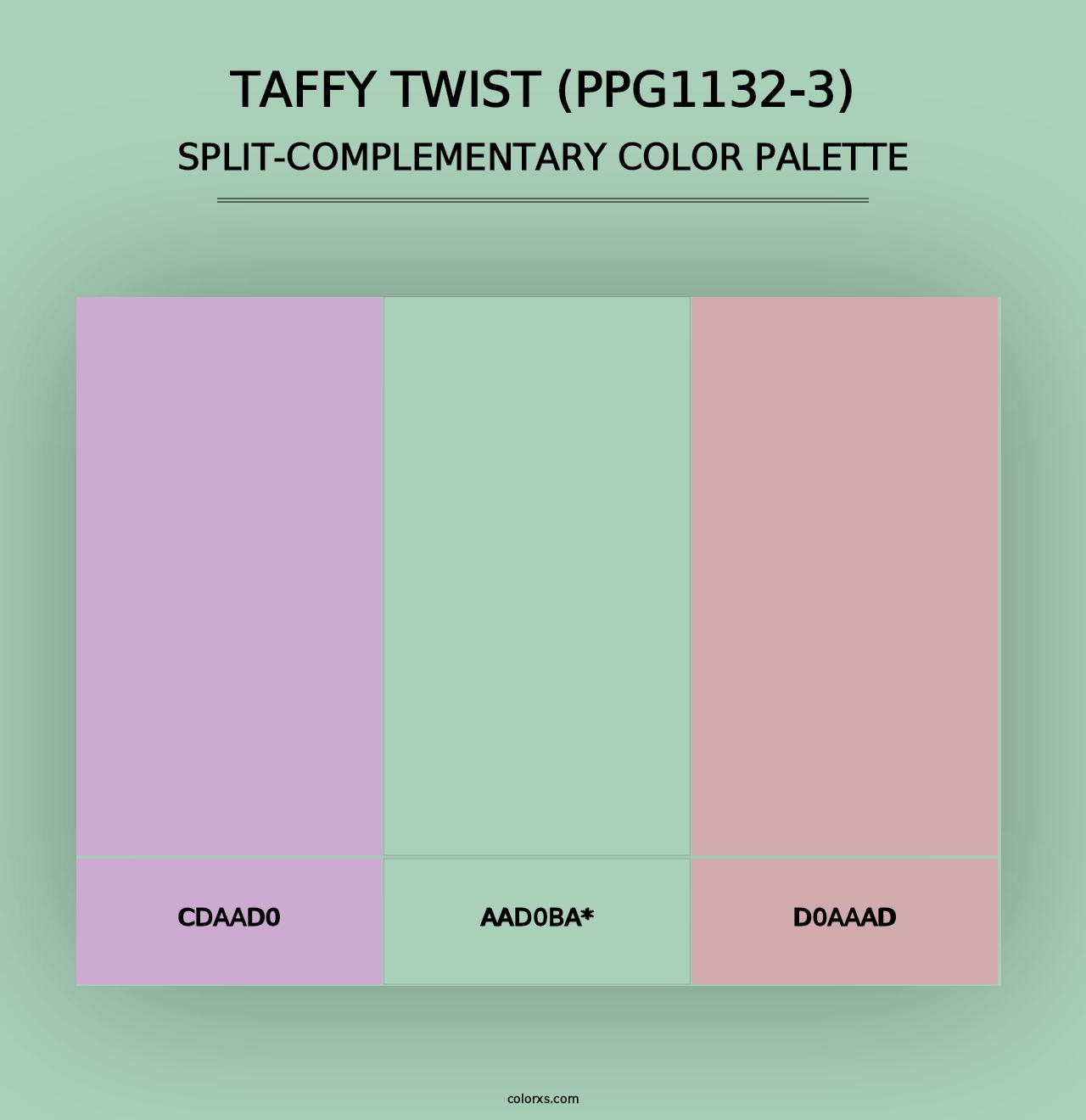 Taffy Twist (PPG1132-3) - Split-Complementary Color Palette