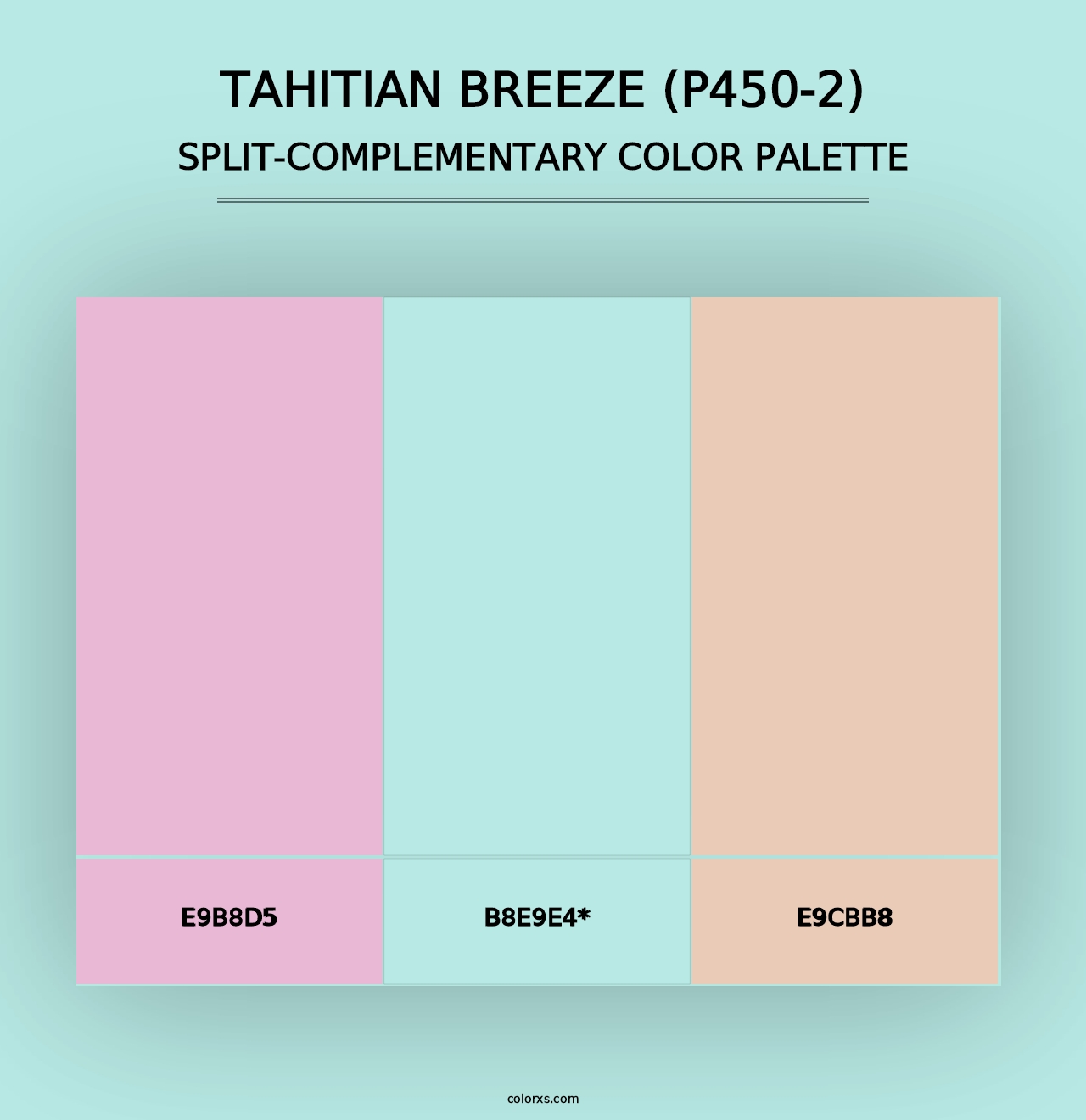 Tahitian Breeze (P450-2) - Split-Complementary Color Palette