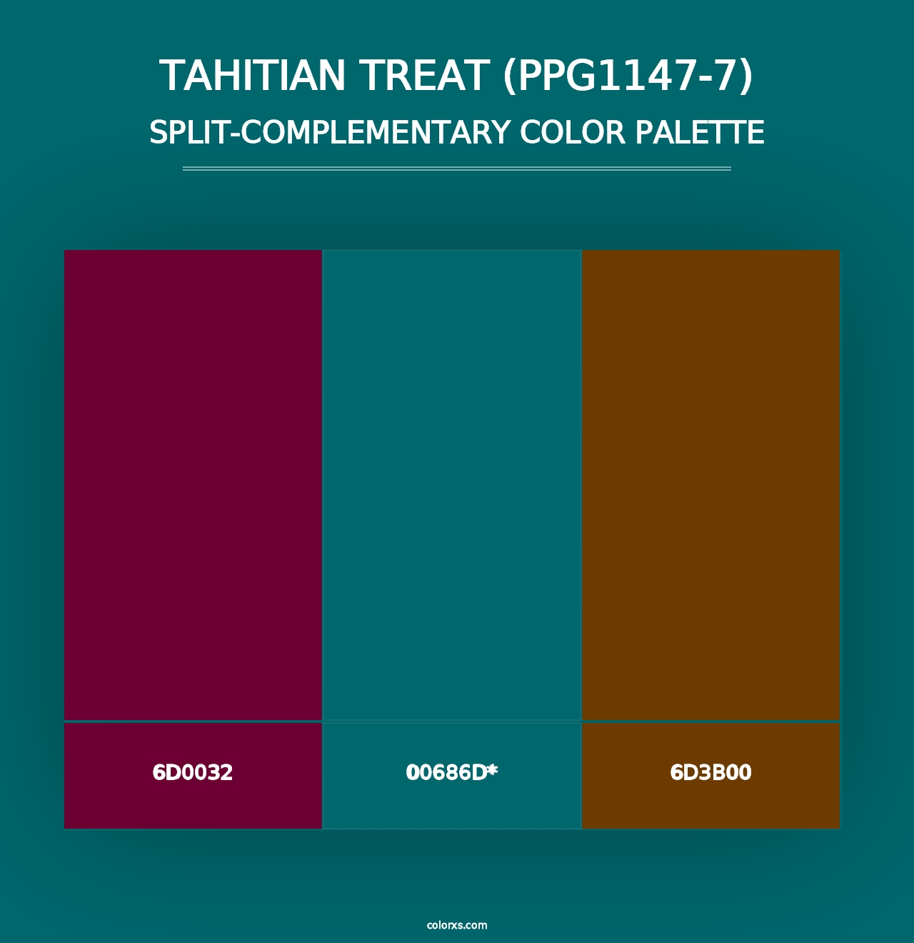 Tahitian Treat (PPG1147-7) - Split-Complementary Color Palette