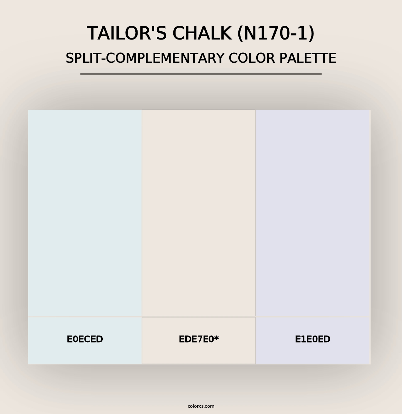 Tailor'S Chalk (N170-1) - Split-Complementary Color Palette