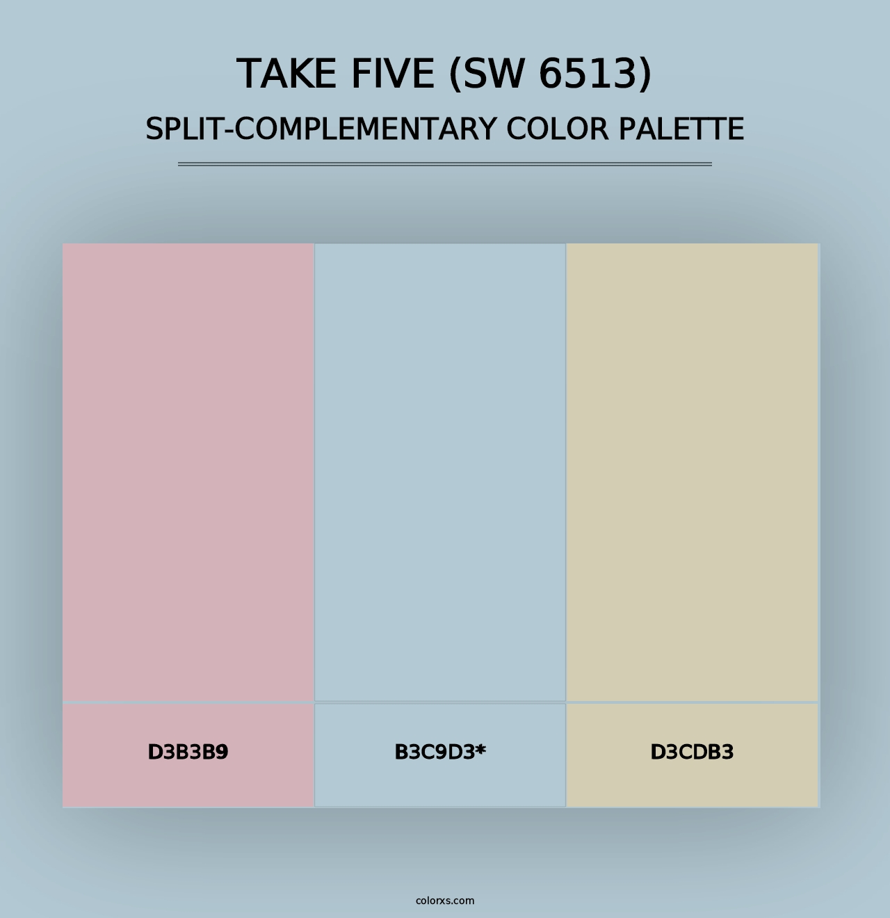 Take Five (SW 6513) - Split-Complementary Color Palette