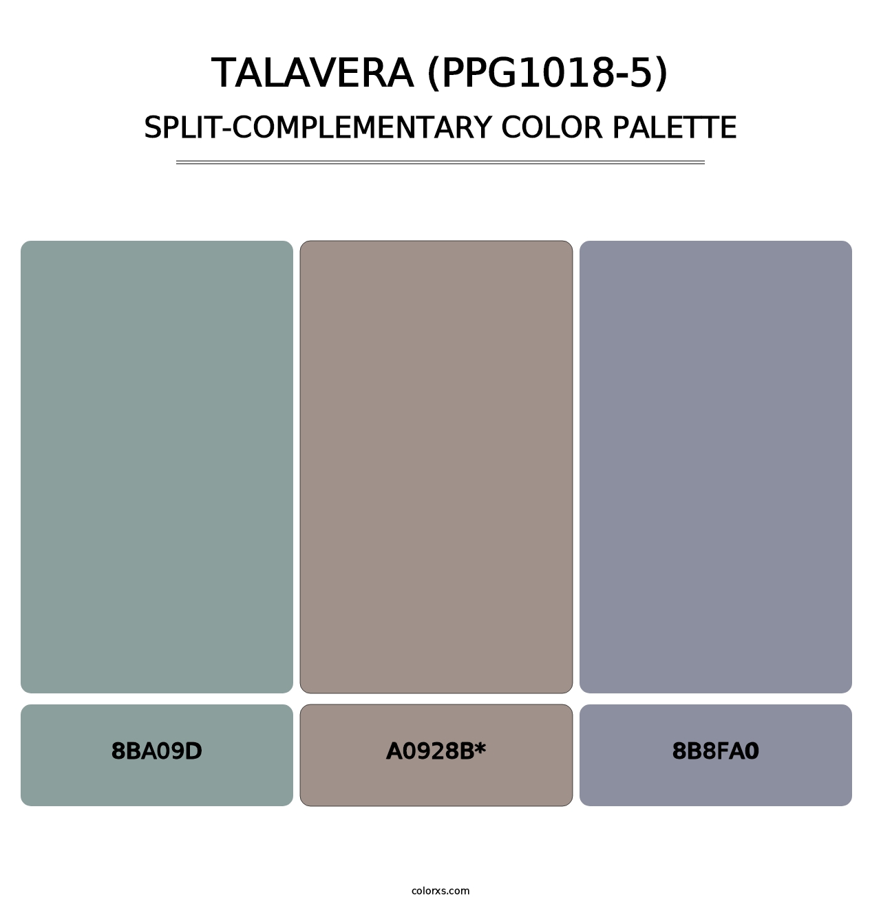 Talavera (PPG1018-5) - Split-Complementary Color Palette