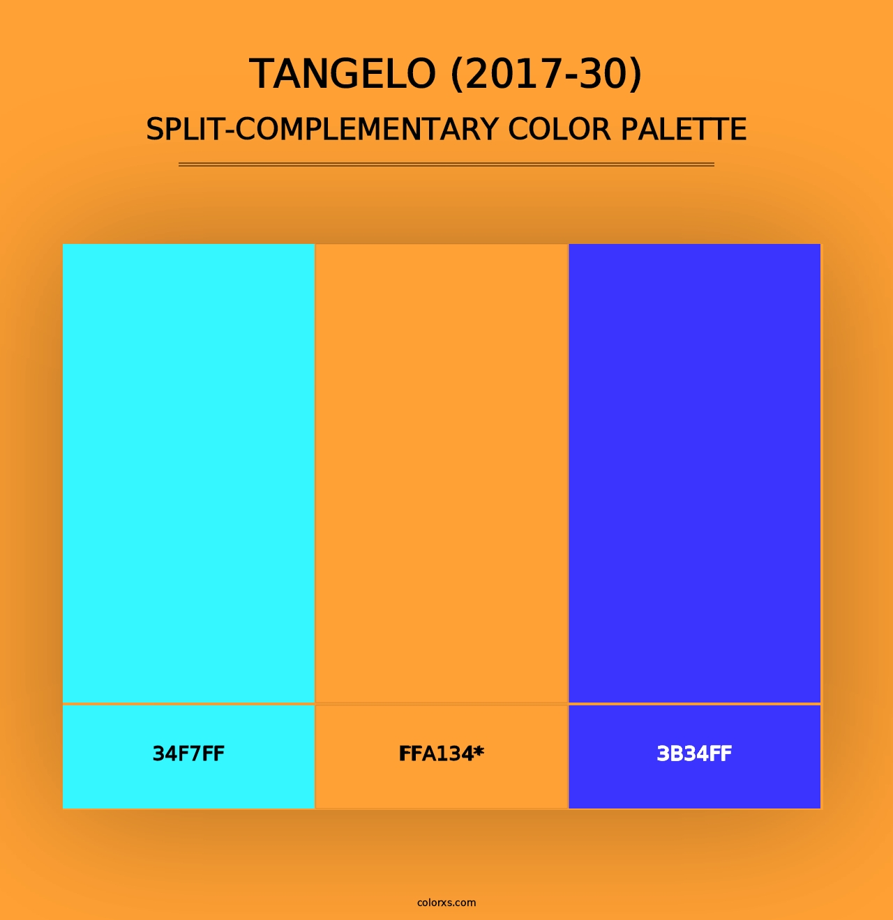 Tangelo (2017-30) - Split-Complementary Color Palette