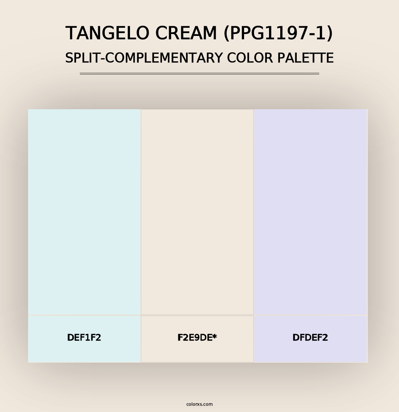 Tangelo Cream (PPG1197-1) - Split-Complementary Color Palette