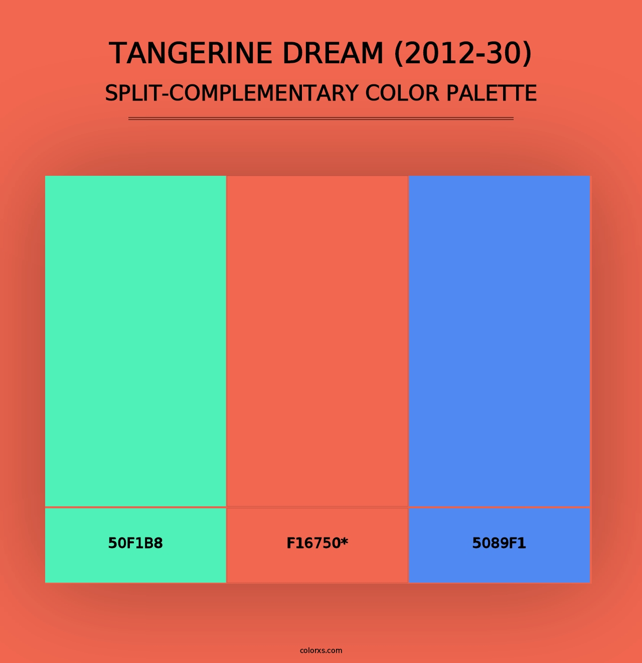 Tangerine Dream (2012-30) - Split-Complementary Color Palette