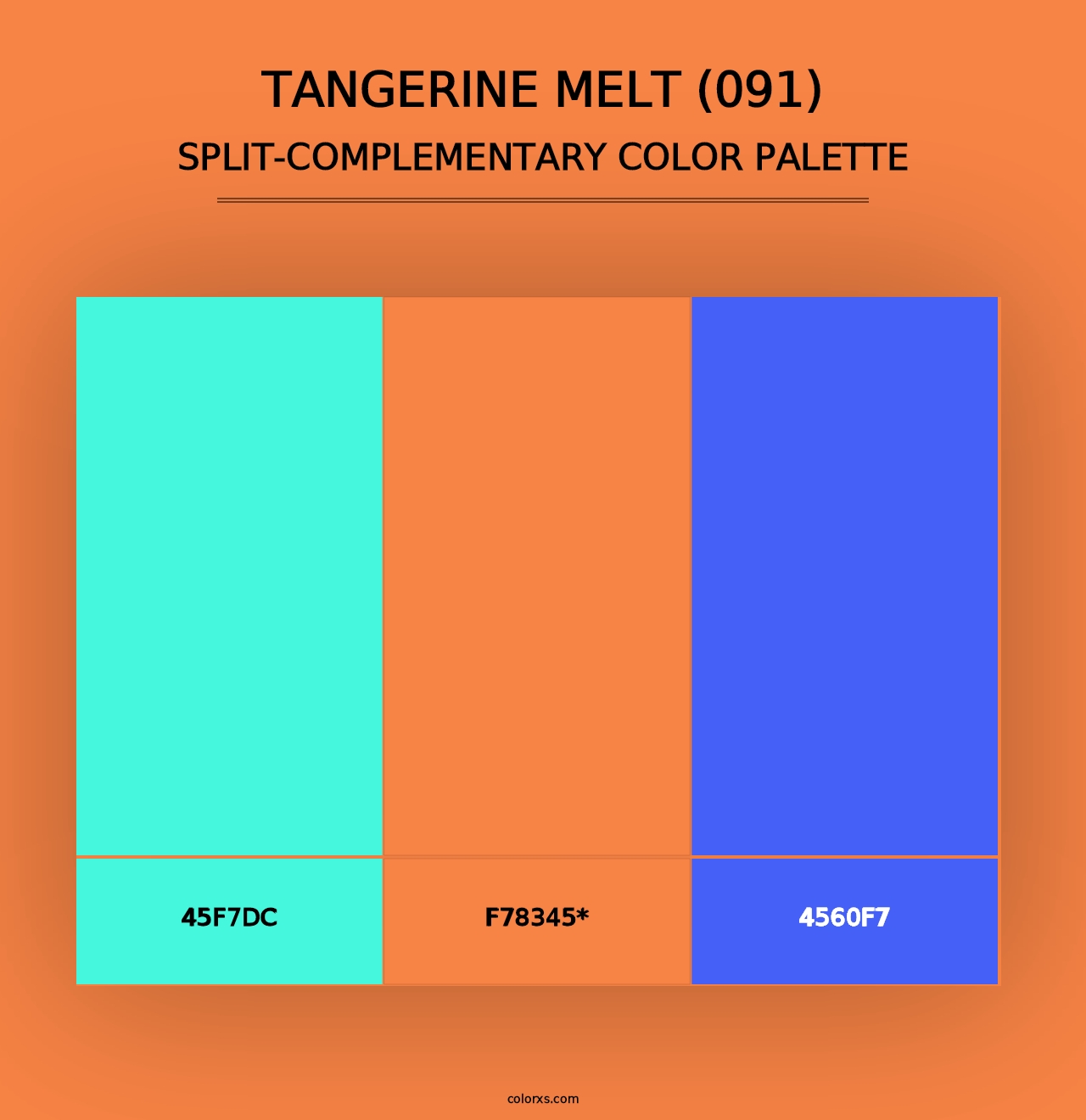 Tangerine Melt (091) - Split-Complementary Color Palette