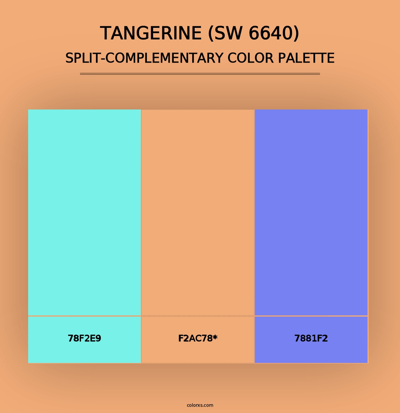 Tangerine (SW 6640) - Split-Complementary Color Palette