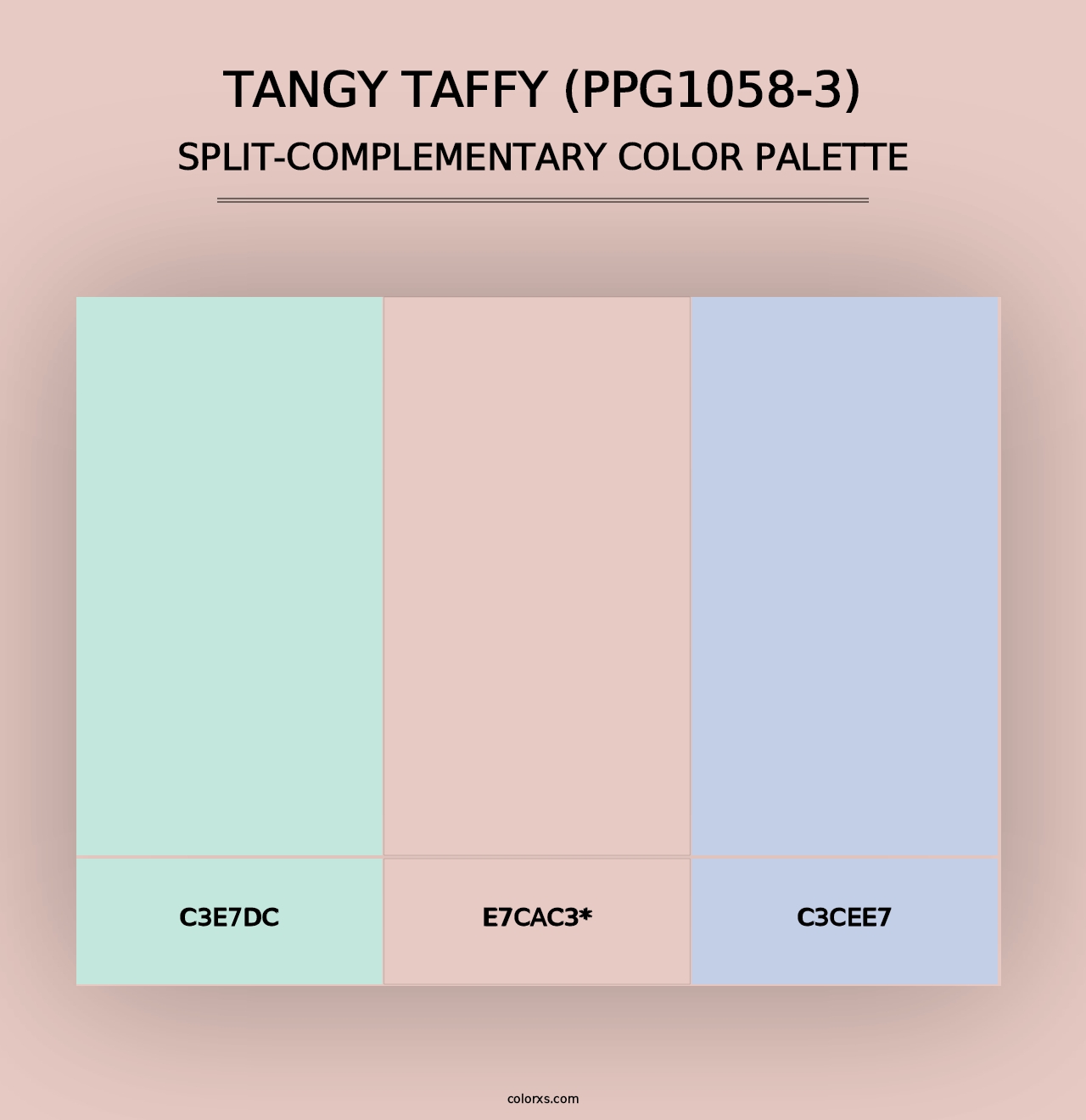 Tangy Taffy (PPG1058-3) - Split-Complementary Color Palette