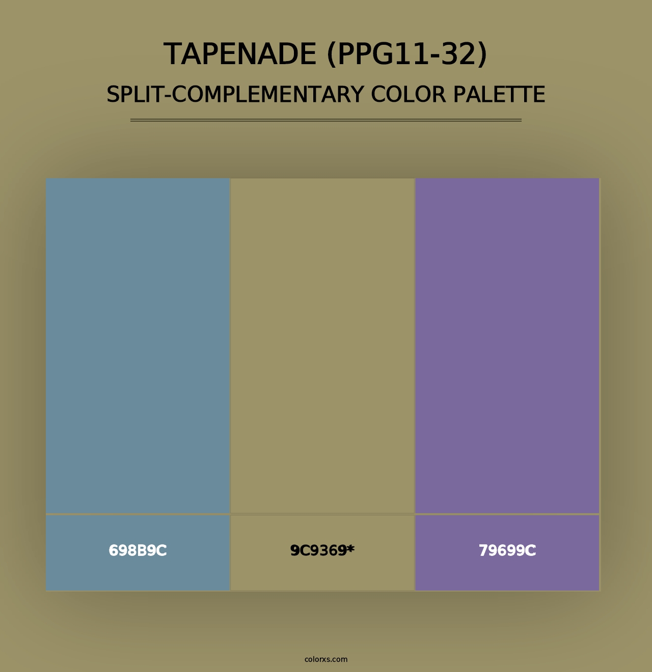 Tapenade (PPG11-32) - Split-Complementary Color Palette