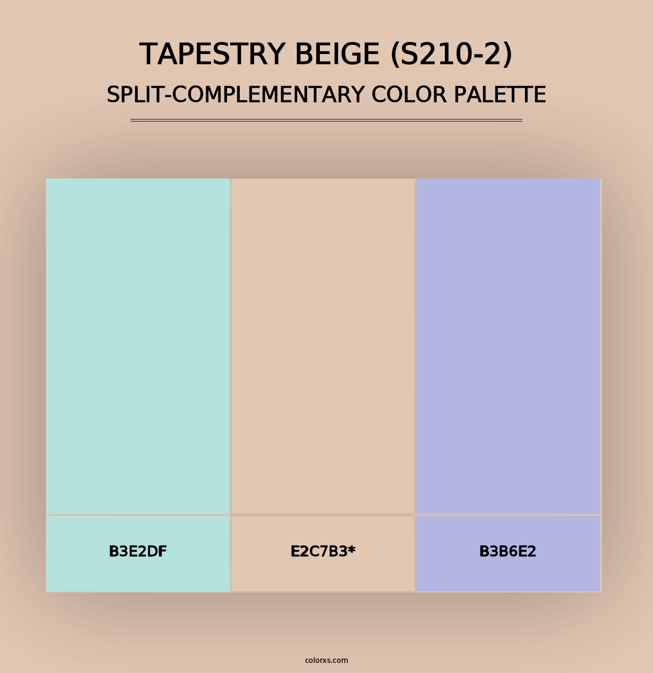 Tapestry Beige (S210-2) - Split-Complementary Color Palette