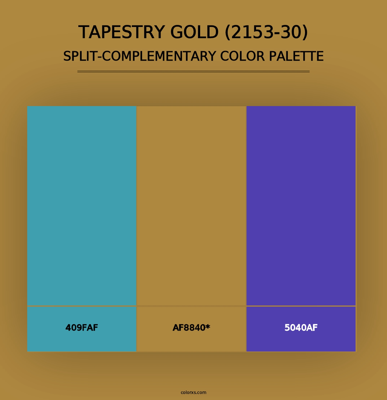 Tapestry Gold (2153-30) - Split-Complementary Color Palette