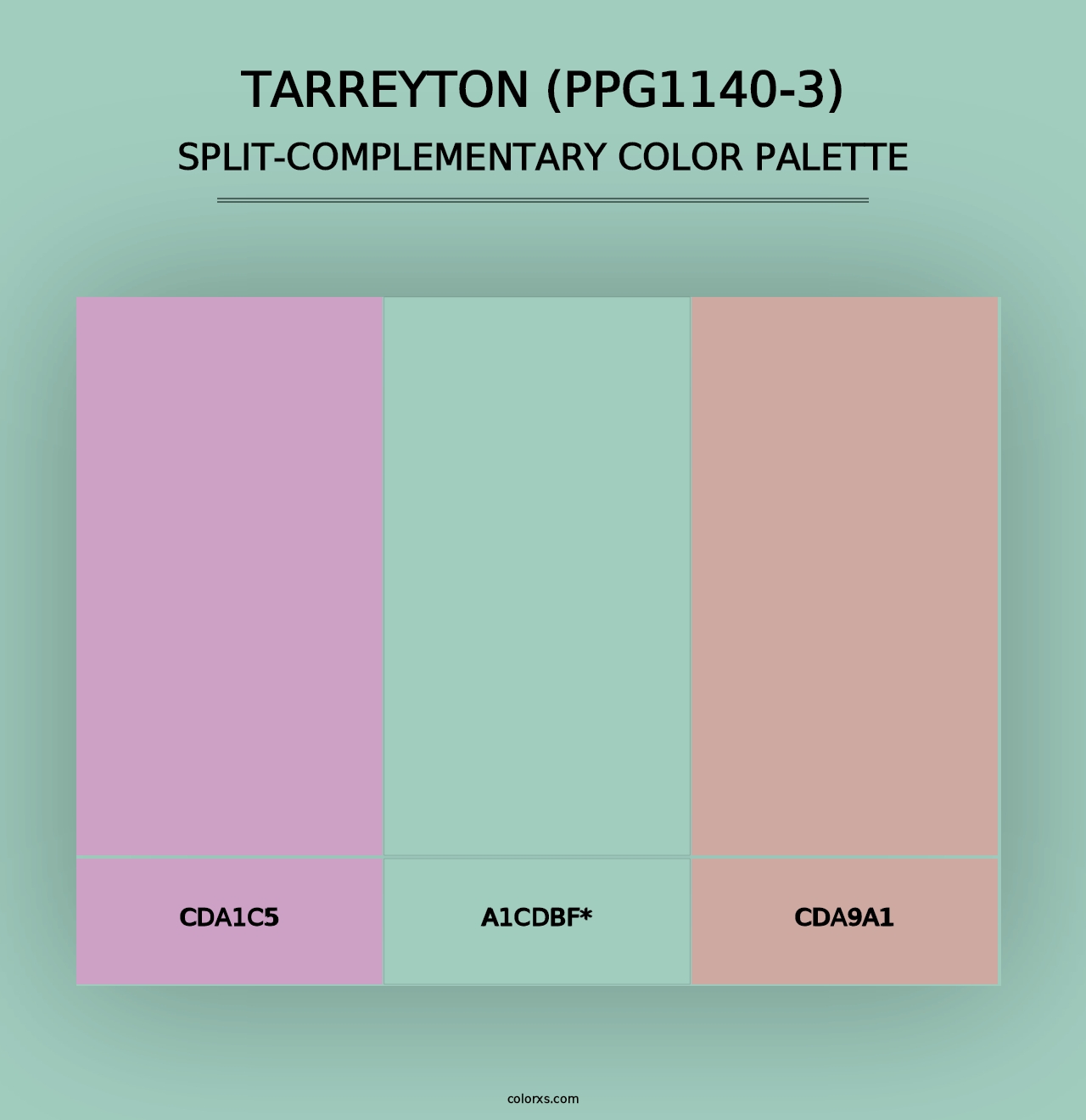 Tarreyton (PPG1140-3) - Split-Complementary Color Palette