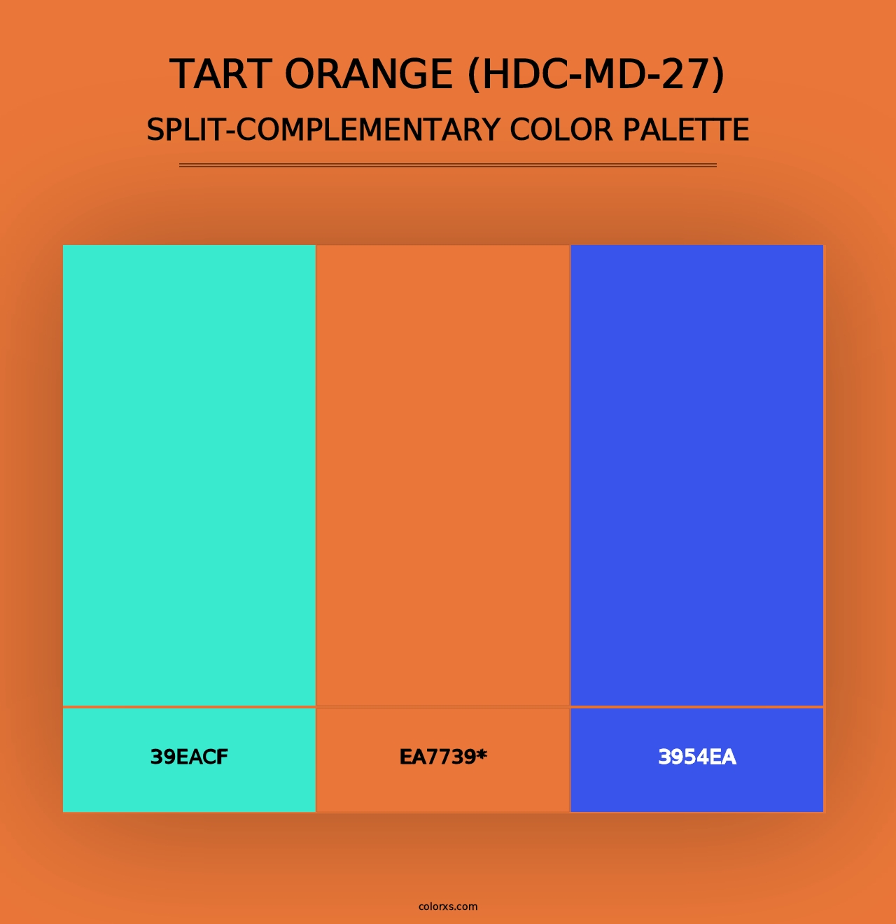 Tart Orange (HDC-MD-27) - Split-Complementary Color Palette