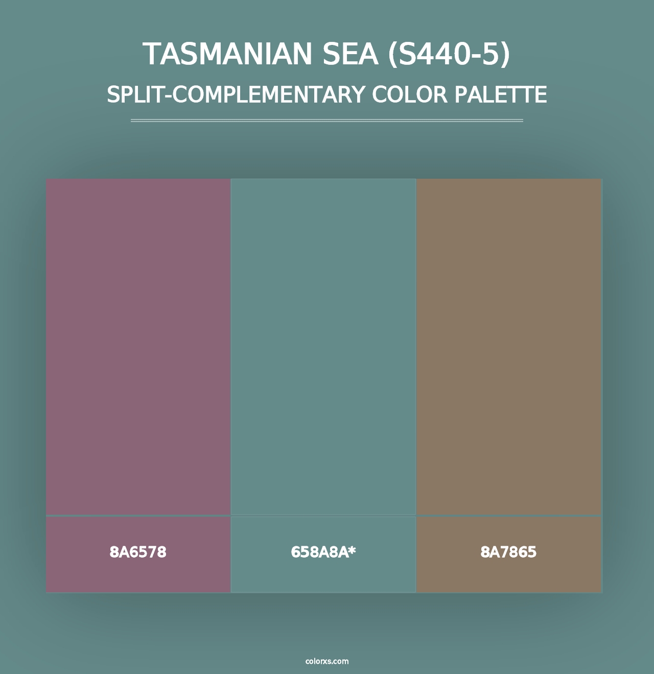 Tasmanian Sea (S440-5) - Split-Complementary Color Palette