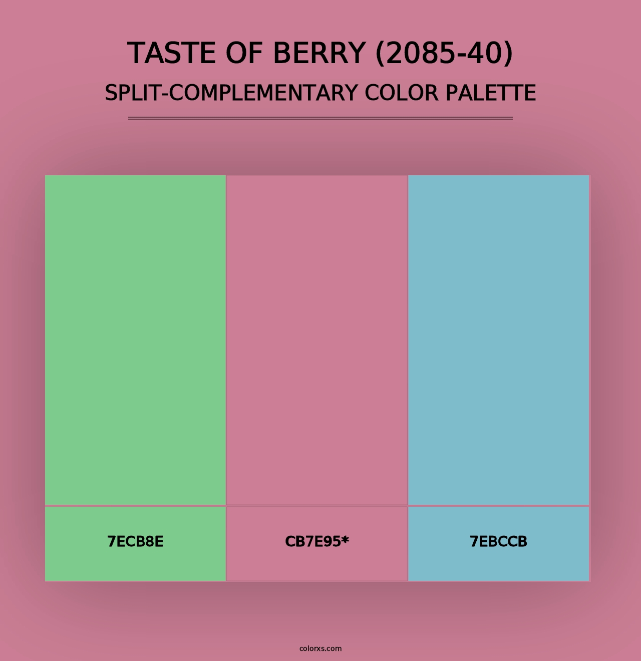 Taste of Berry (2085-40) - Split-Complementary Color Palette