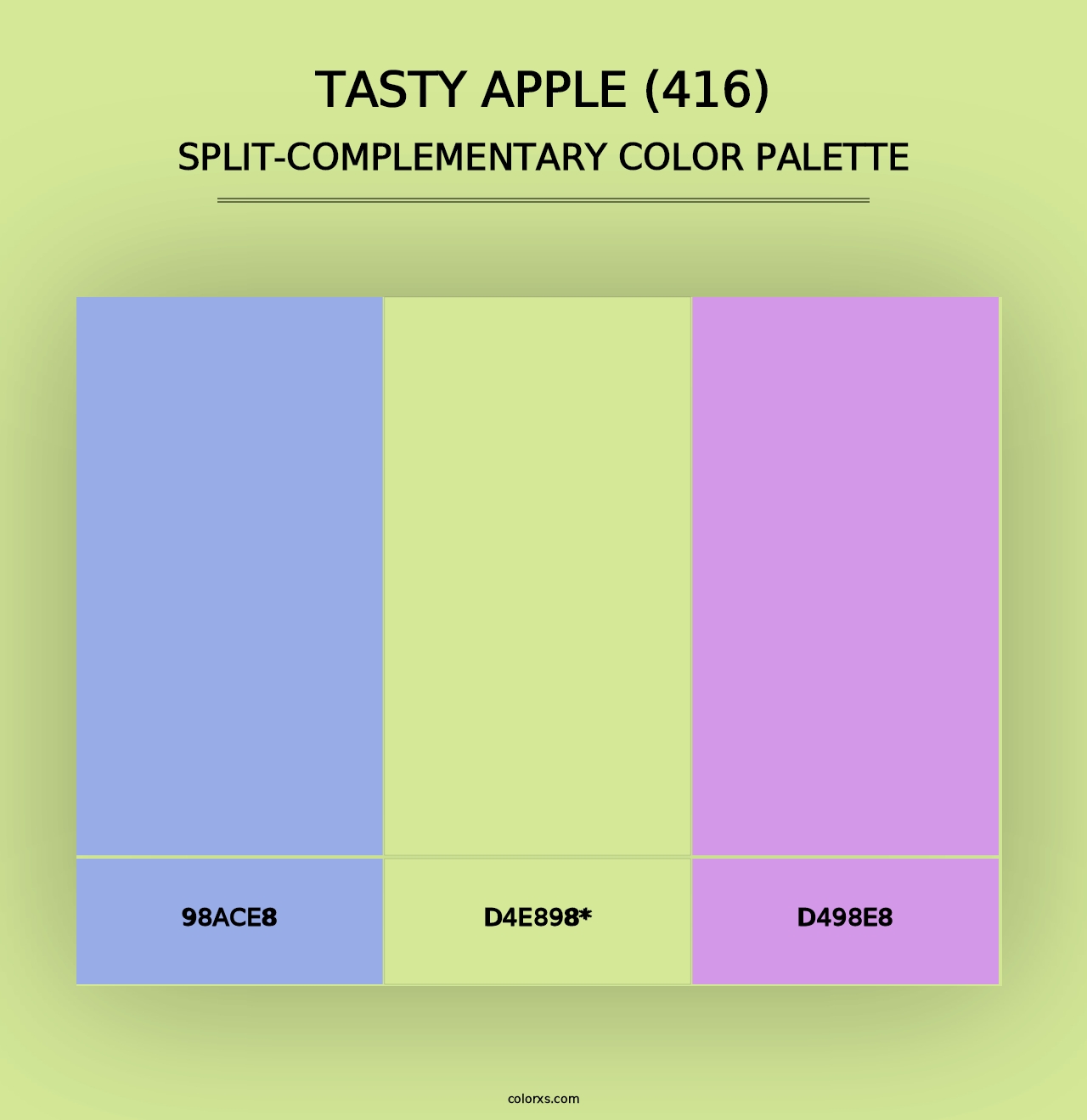 Tasty Apple (416) - Split-Complementary Color Palette