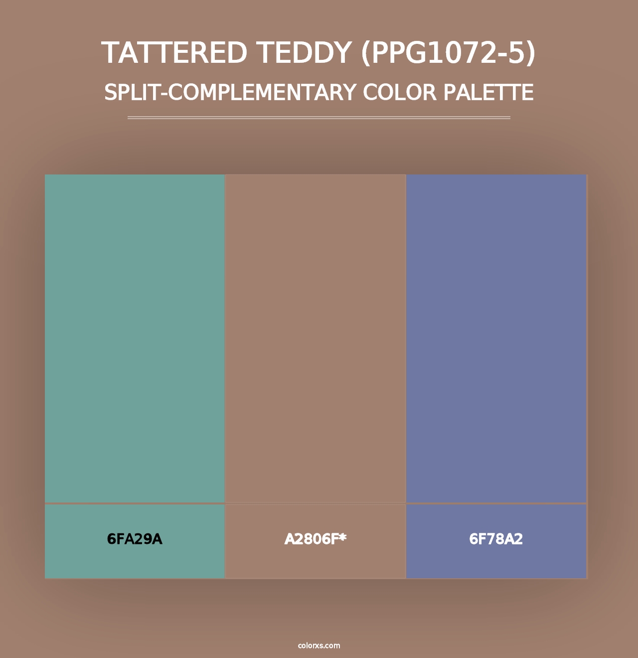 Tattered Teddy (PPG1072-5) - Split-Complementary Color Palette