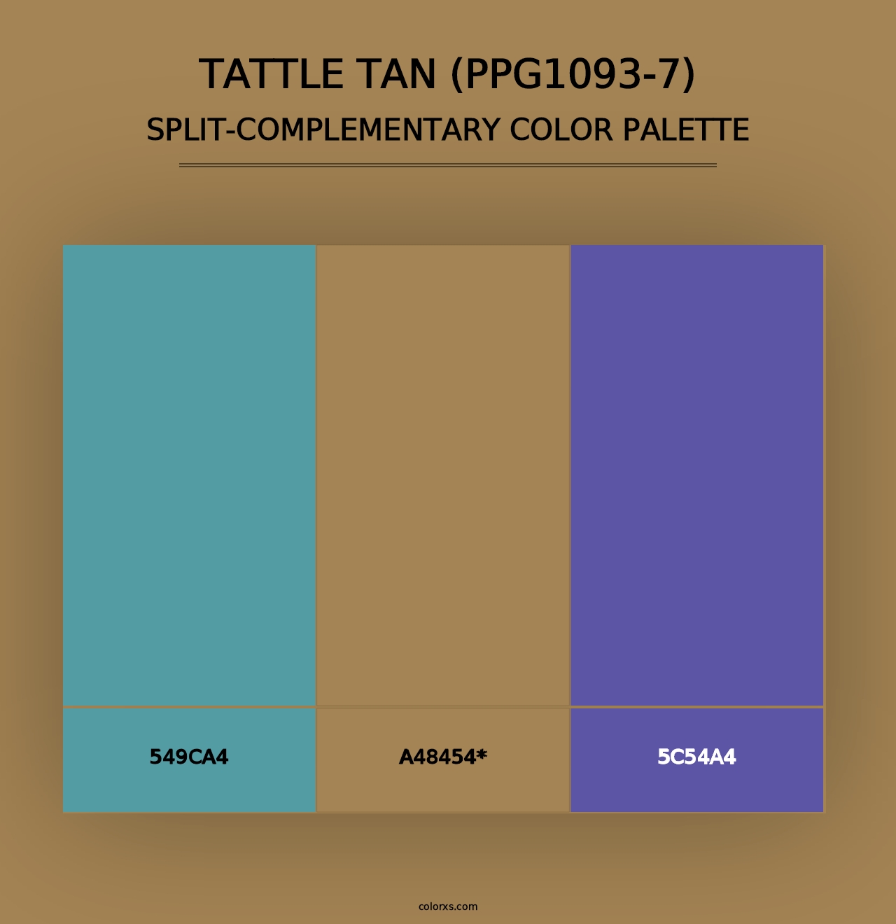 Tattle Tan (PPG1093-7) - Split-Complementary Color Palette