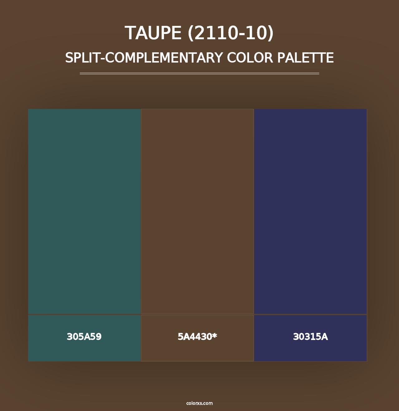 Taupe (2110-10) - Split-Complementary Color Palette