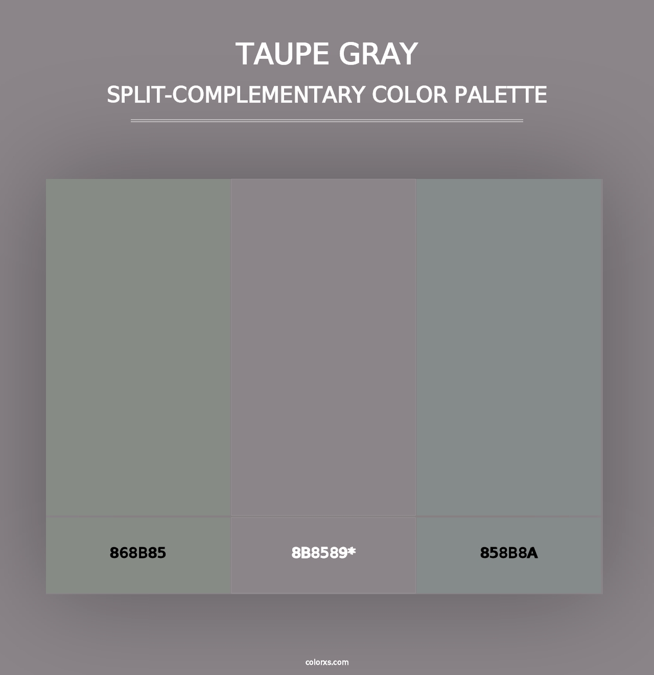 Taupe Gray - Split-Complementary Color Palette