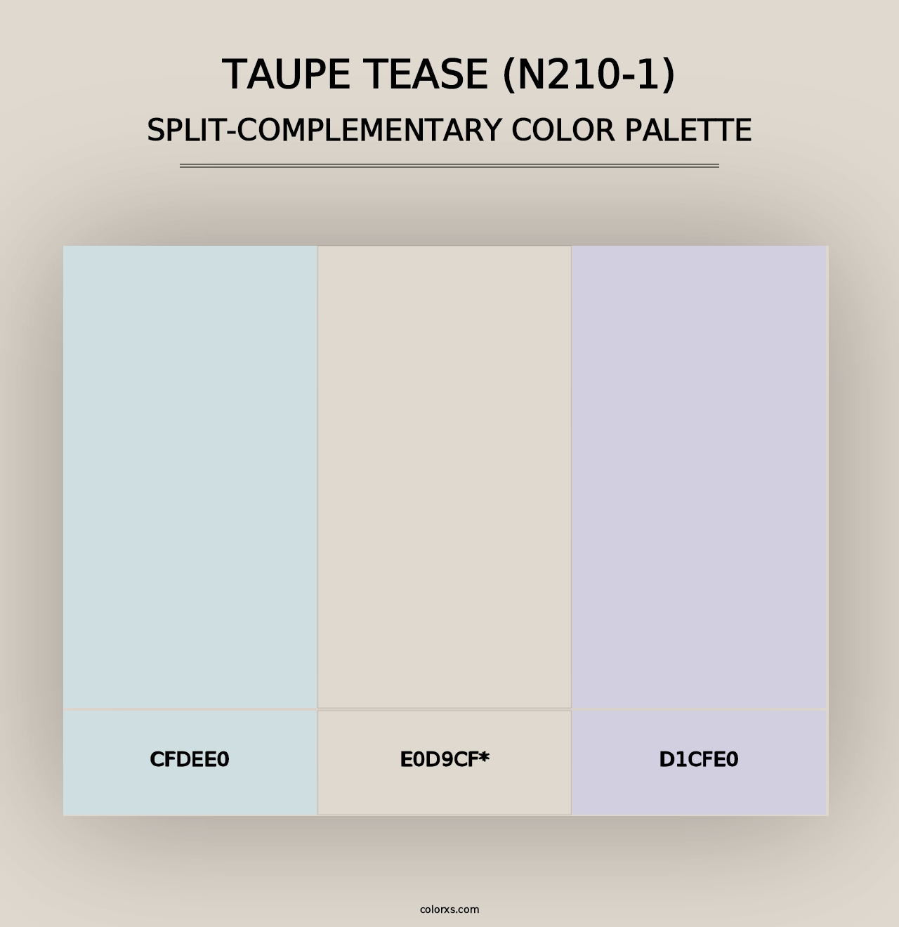 Taupe Tease (N210-1) - Split-Complementary Color Palette