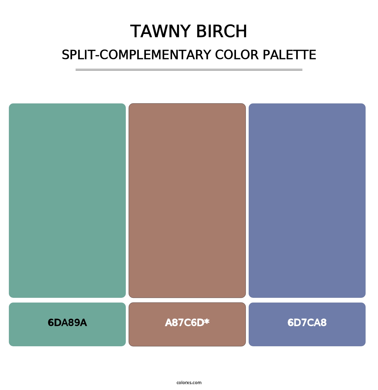 Tawny Birch - Split-Complementary Color Palette