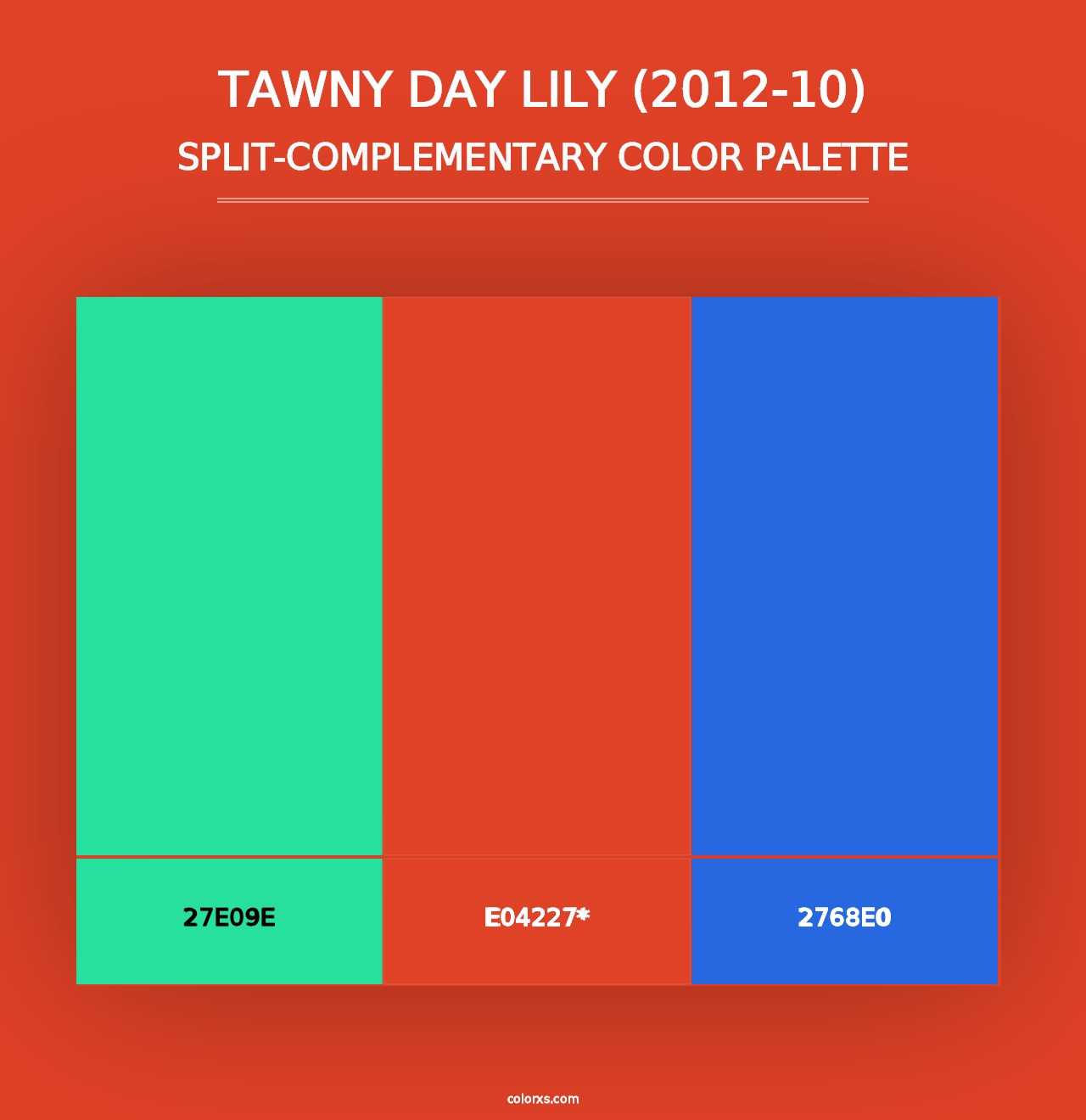 Tawny Day Lily (2012-10) - Split-Complementary Color Palette