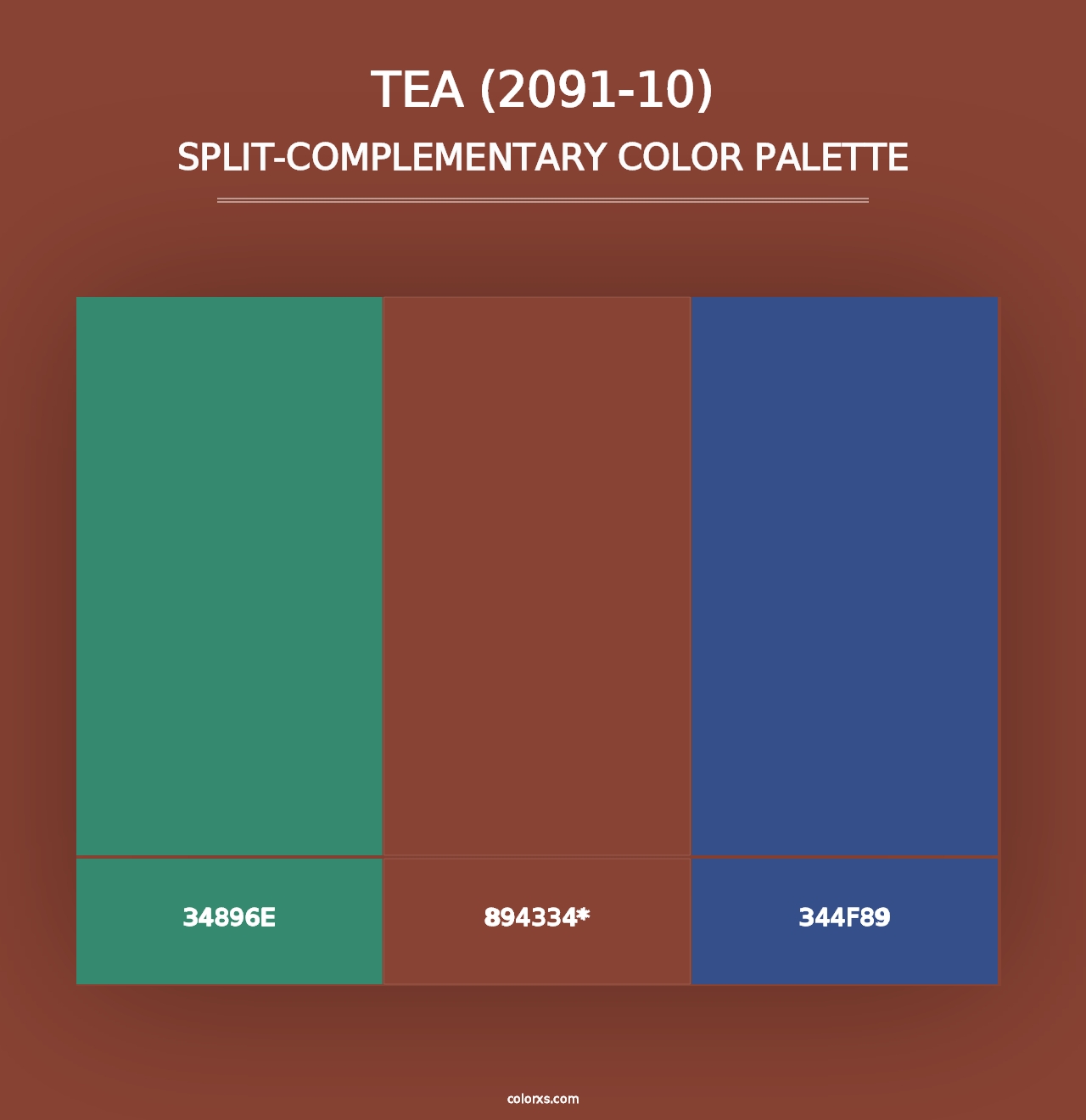 Tea (2091-10) - Split-Complementary Color Palette