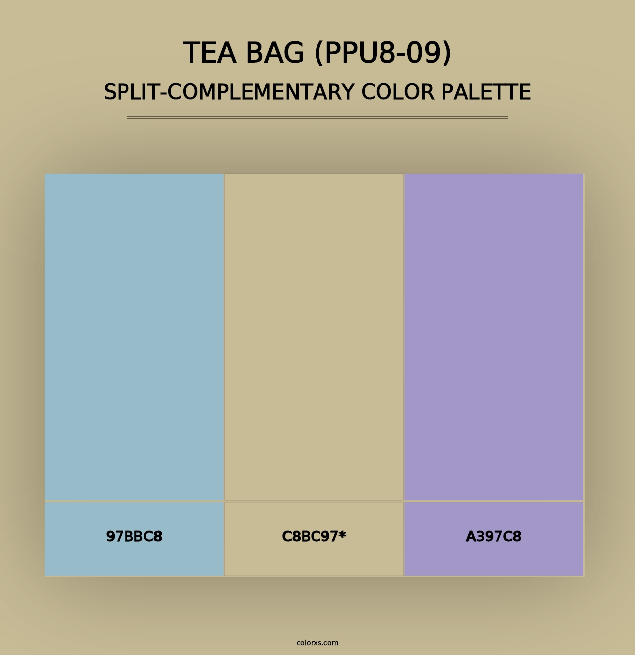 Tea Bag (PPU8-09) - Split-Complementary Color Palette