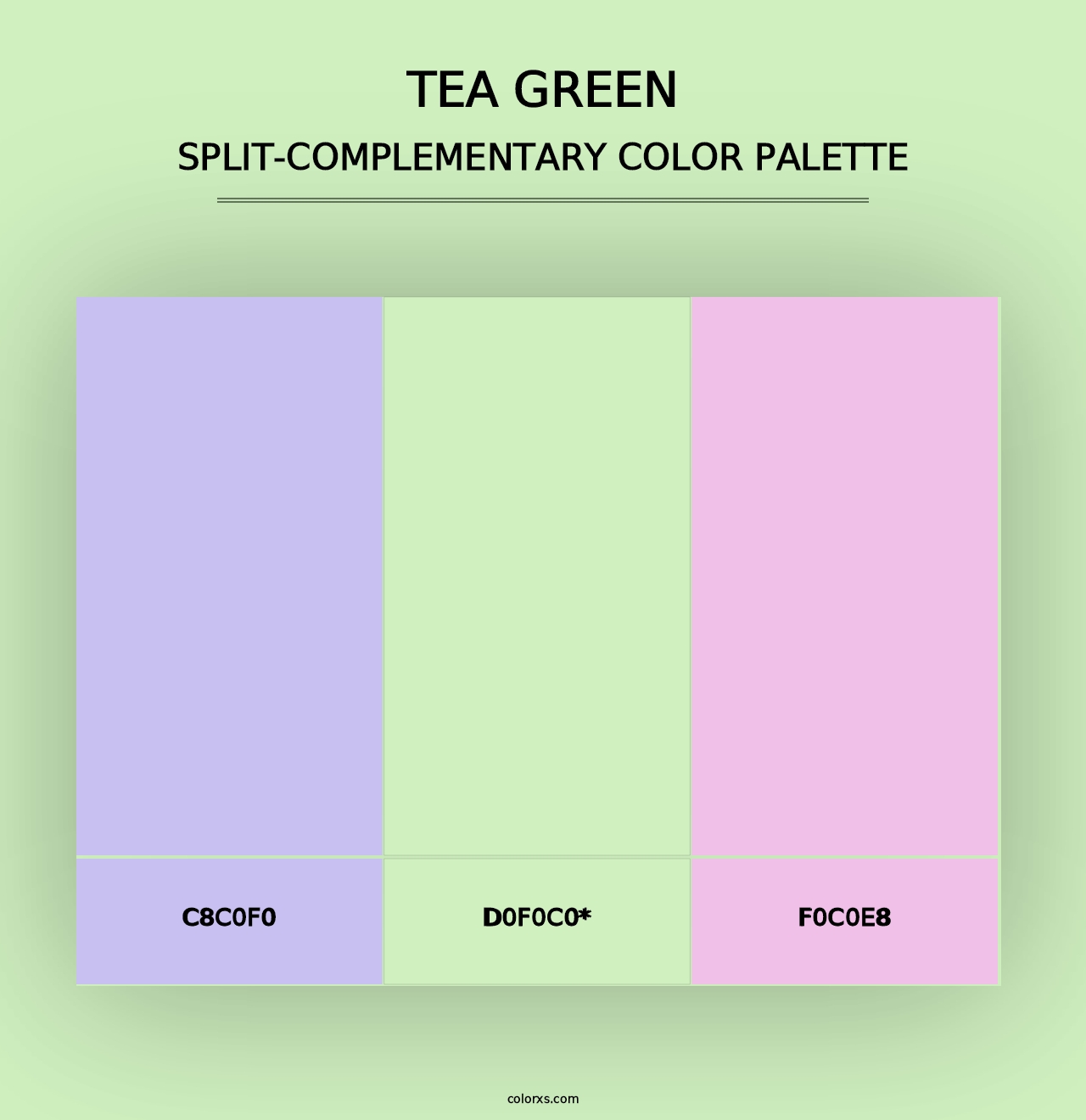 Tea Green - Split-Complementary Color Palette