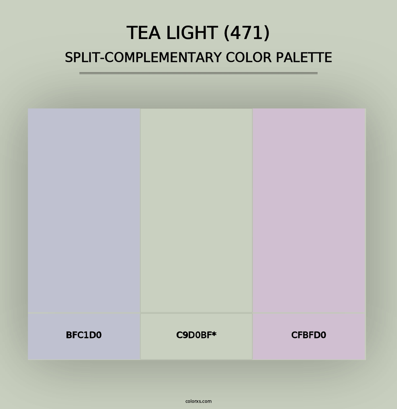 Tea Light (471) - Split-Complementary Color Palette