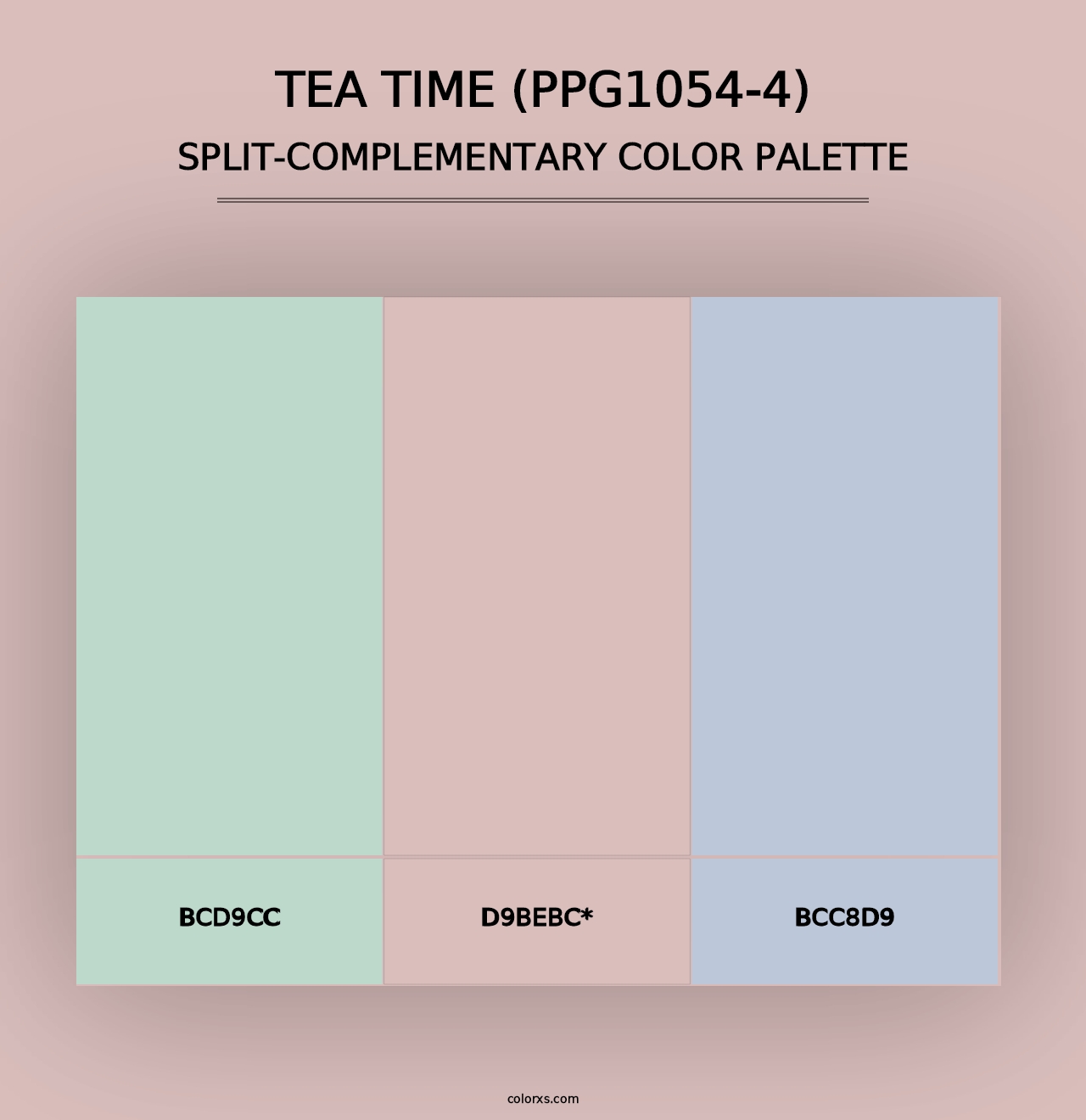 Tea Time (PPG1054-4) - Split-Complementary Color Palette