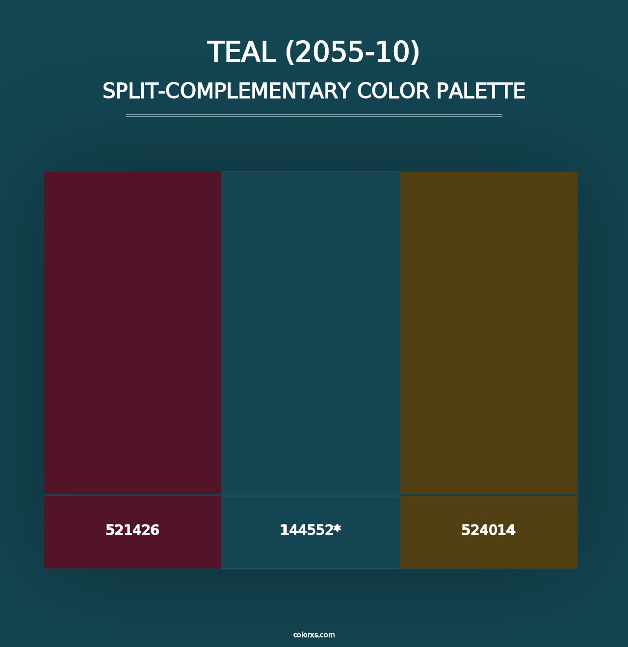 Teal (2055-10) - Split-Complementary Color Palette